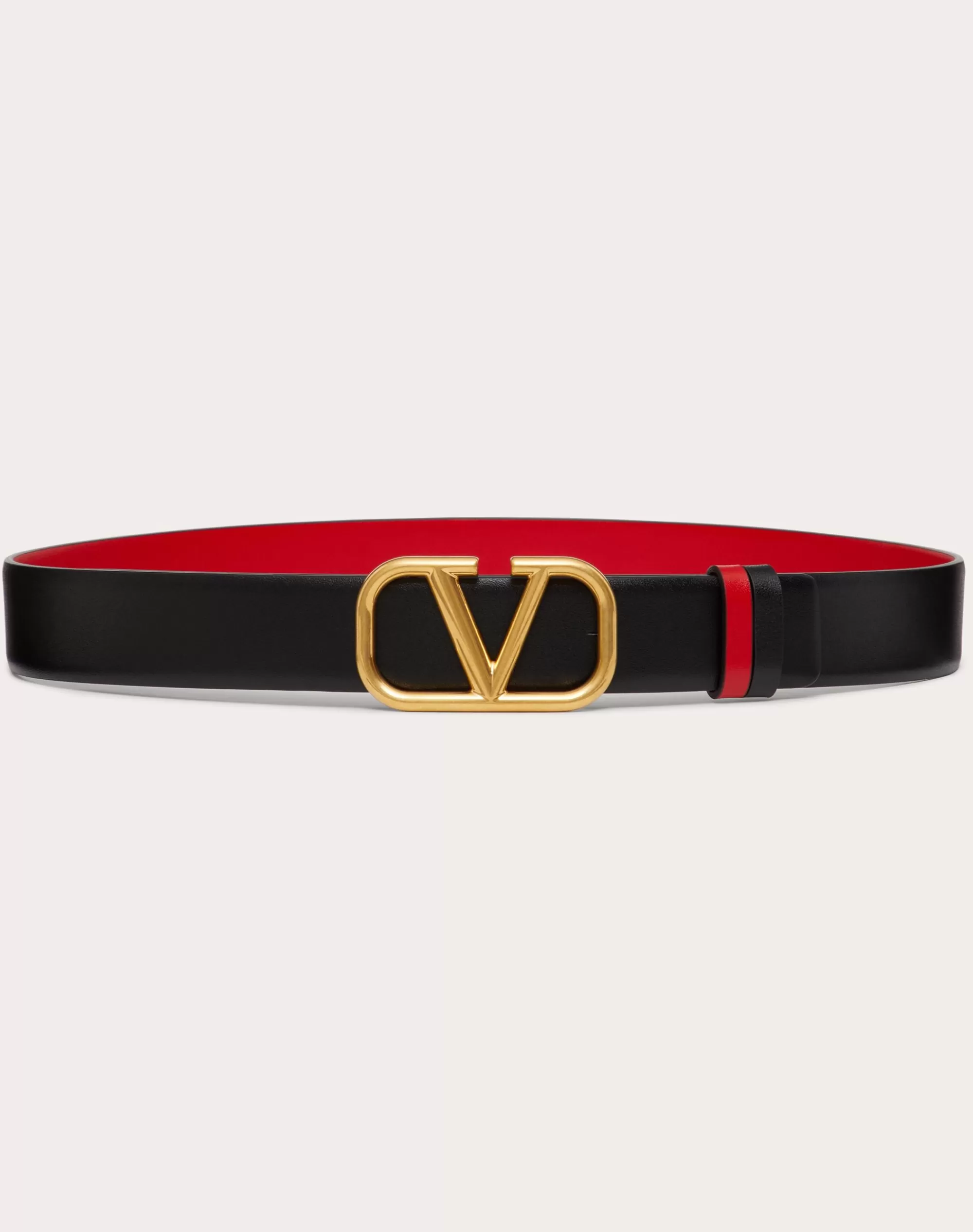 Valentino REVERSIBLE VLOGO SIGNATURE BELT IN GLOSSY CALFSKIN 30 MM Hot