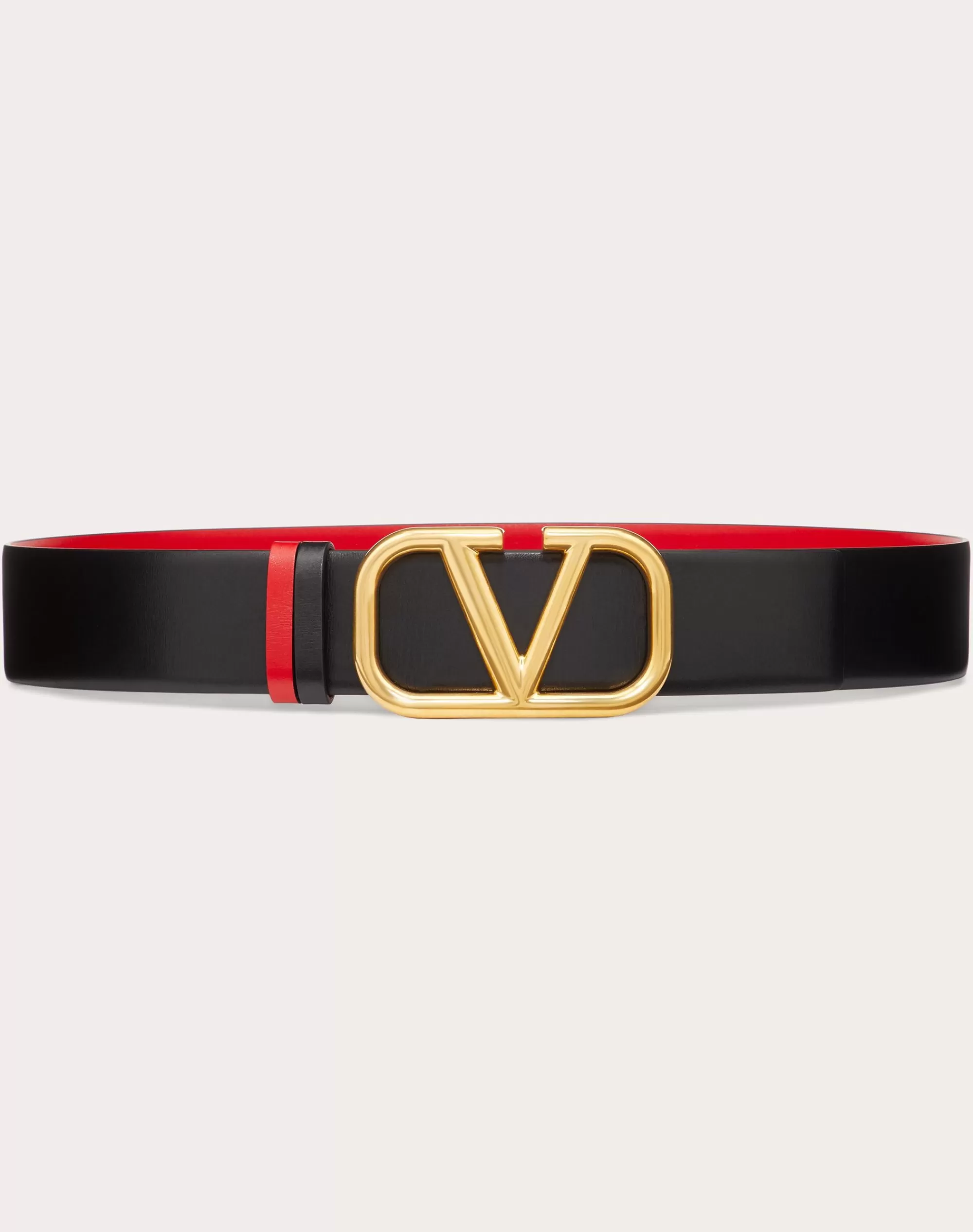 Valentino REVERSIBLE VLOGO SIGNATURE BELT IN GLOSSY CALFSKIN 40 MM Online