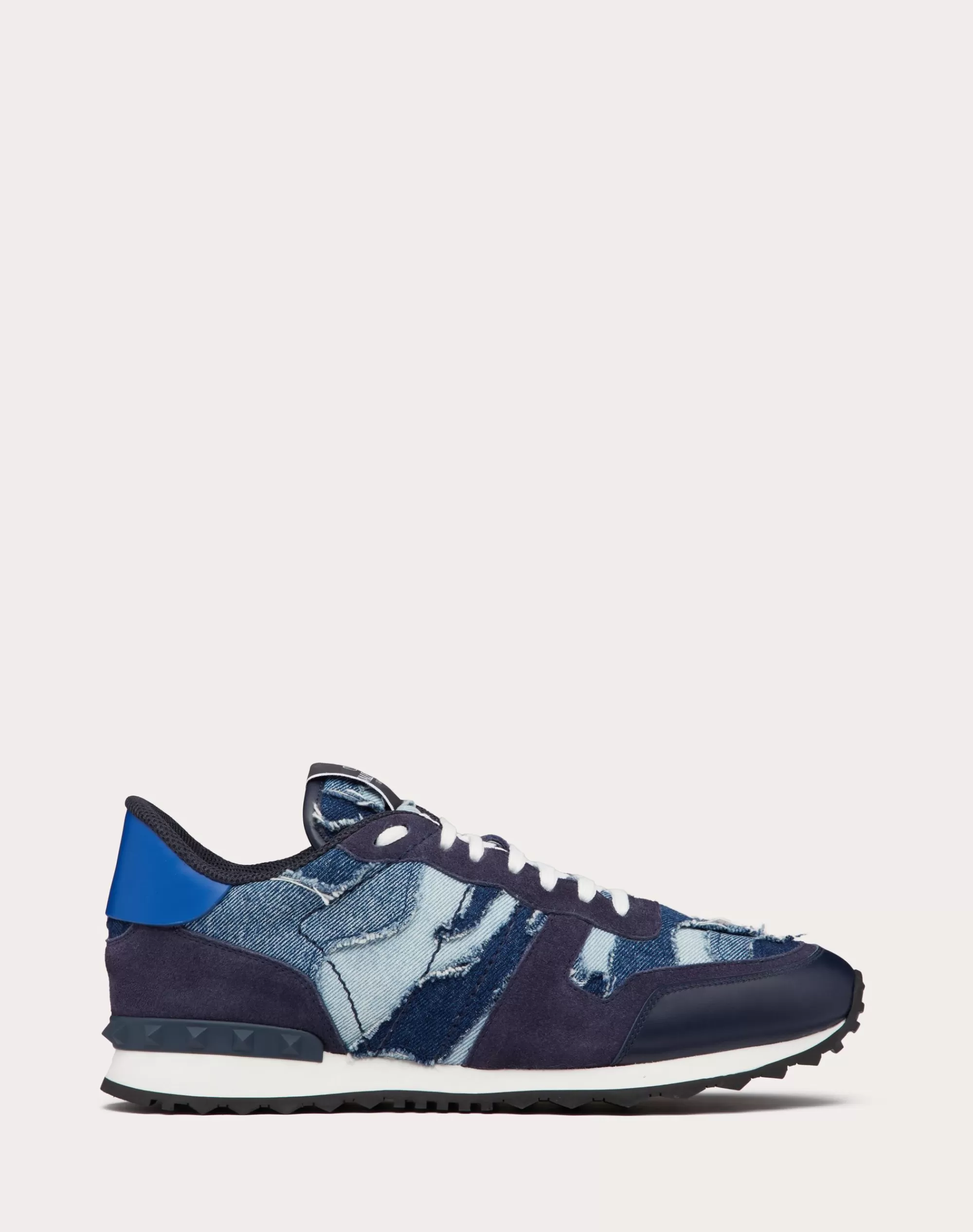 Valentino ROCKRUNNER CAMOUFLAGE DENIM SNEAKER Denim/blue Outlet