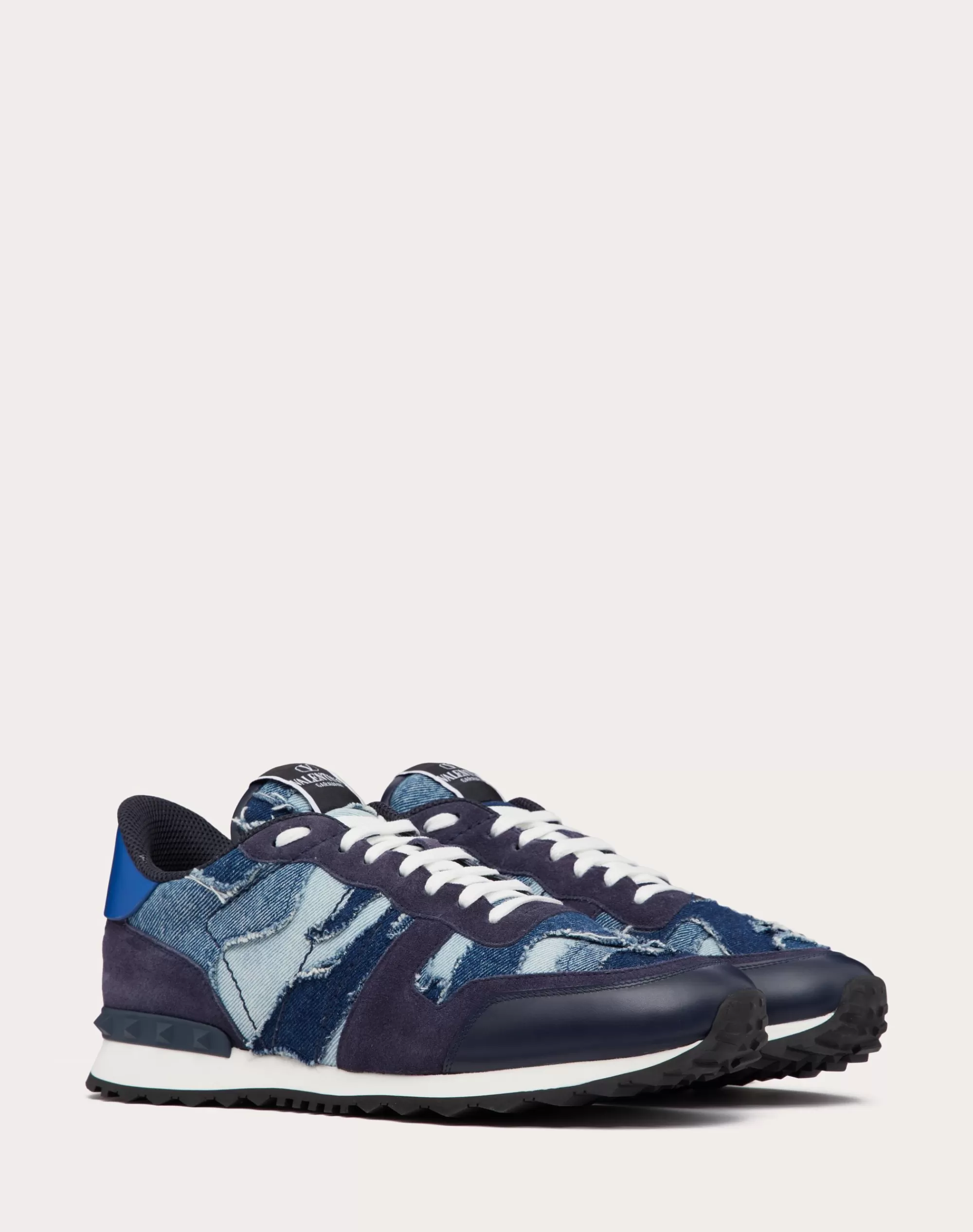 Valentino ROCKRUNNER CAMOUFLAGE DENIM SNEAKER Denim/blue Outlet