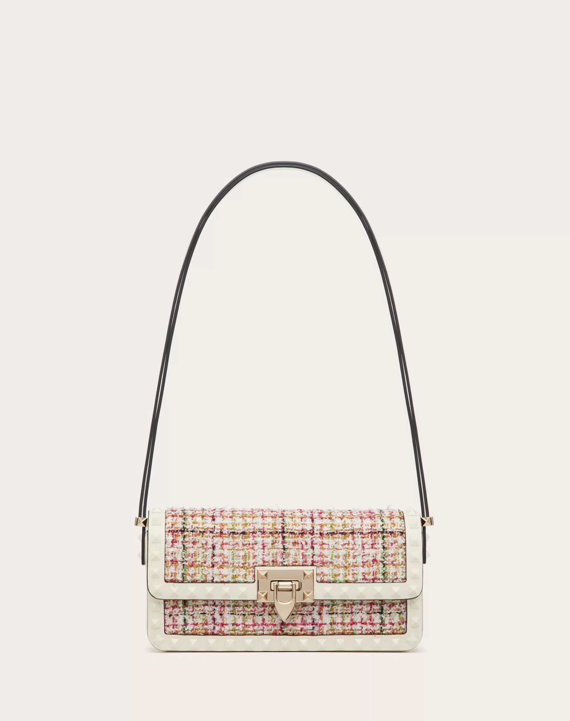 Valentino ROCKSTUD23 E/W TWEED SHOULDER BAG Multicolor Flash Sale