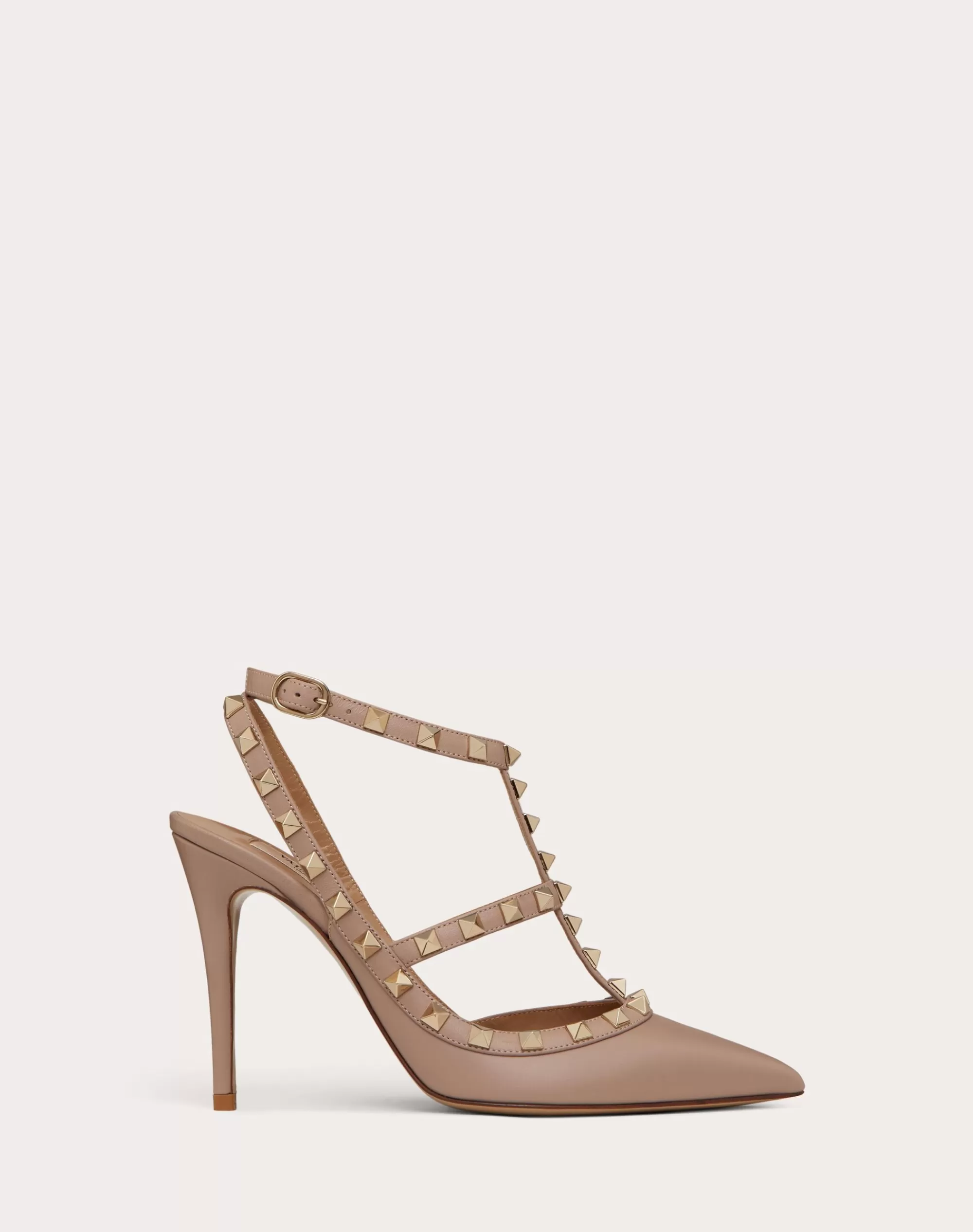 Valentino ROCKSTUD ANKLE STRAP PUMP 100 MM Poudre Sale