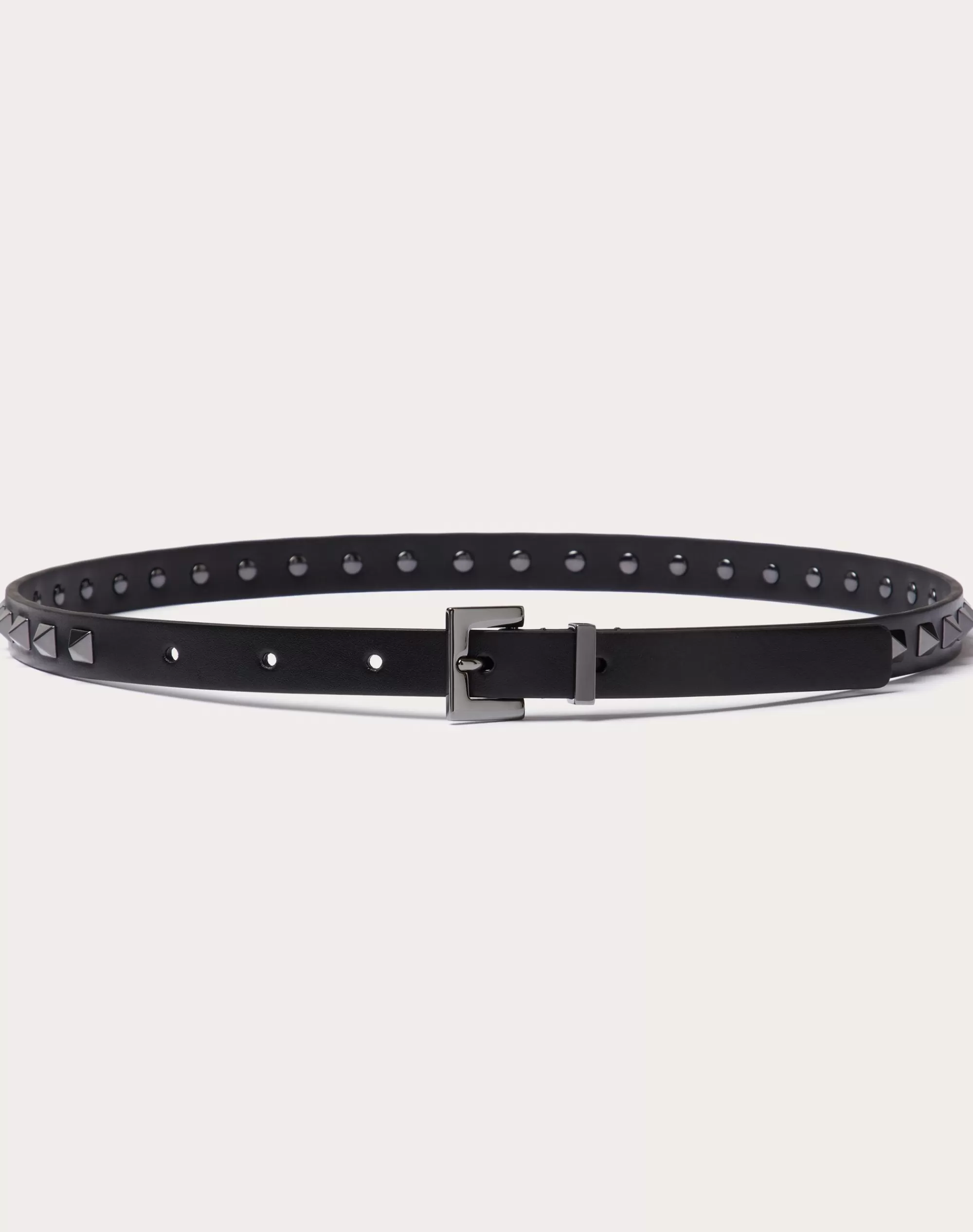 Valentino ROCKSTUD BELT IN SHINY CALFSKIN 15 MM Black Cheap