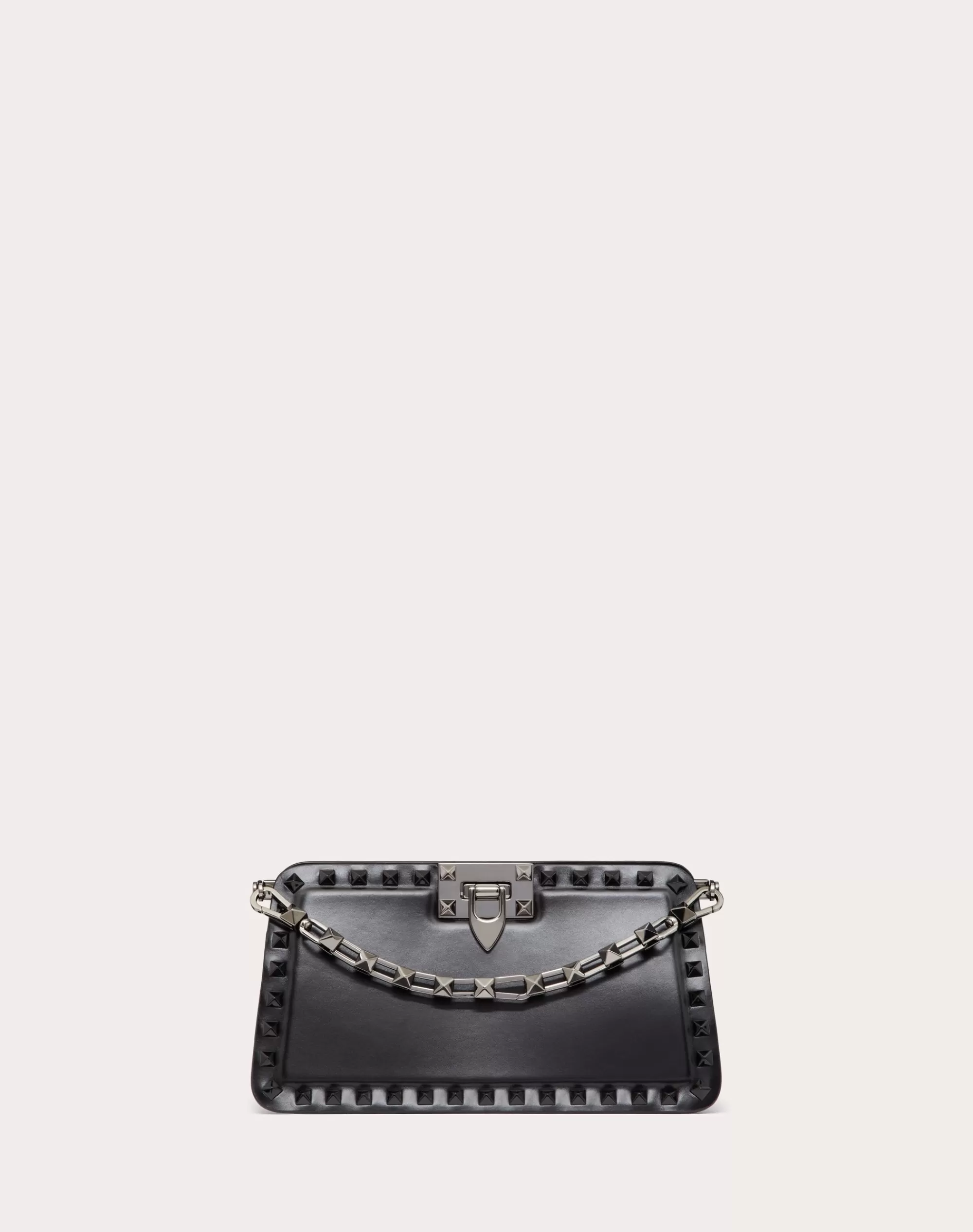 Valentino ROCKSTUD CALFSKIN CLUTCH Black Online