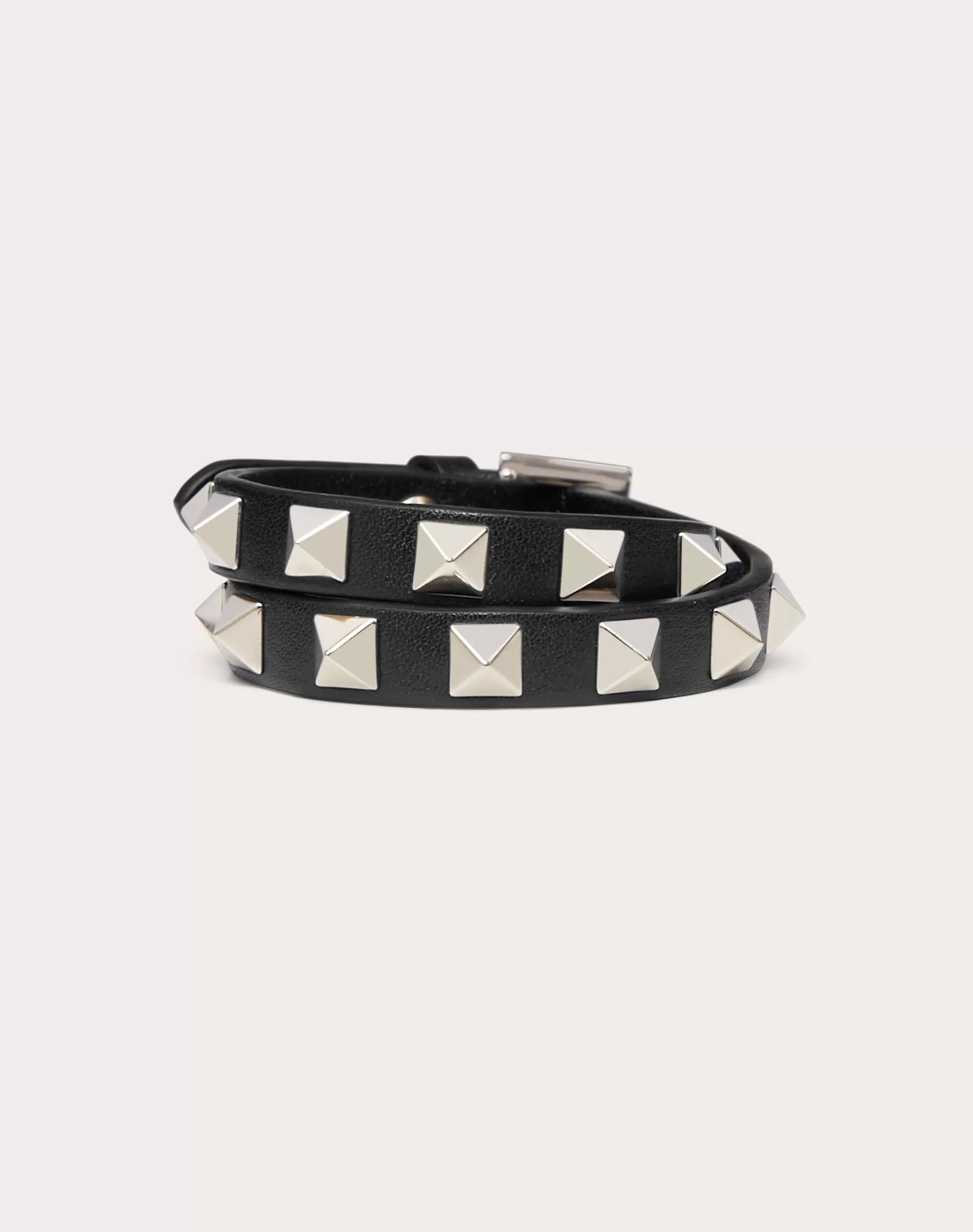 Valentino ROCKSTUD CALFSKIN DOUBLE-STRAP BRACELET Best Sale