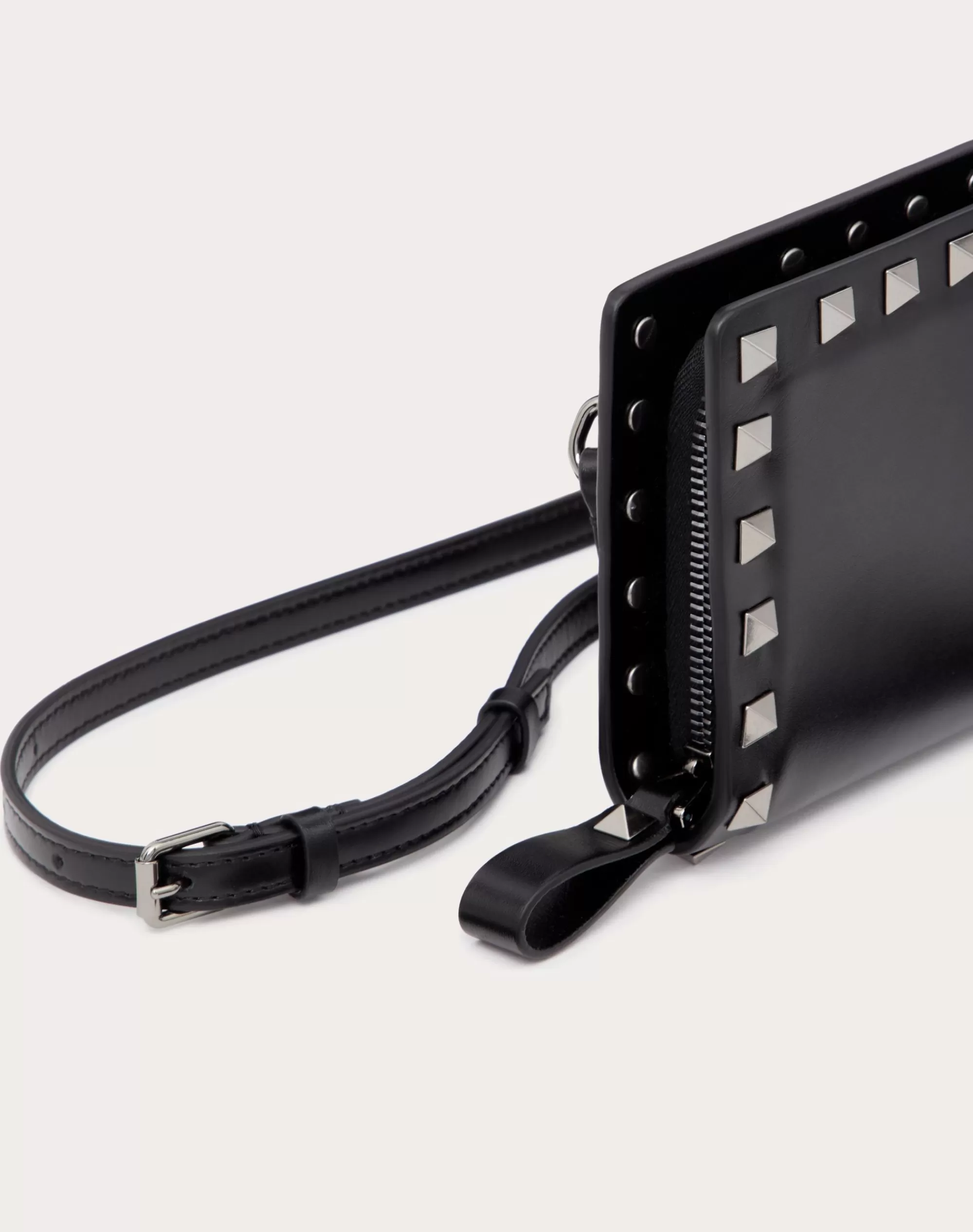 Valentino ROCKSTUD CALFSKIN NECK WALLET Cheap