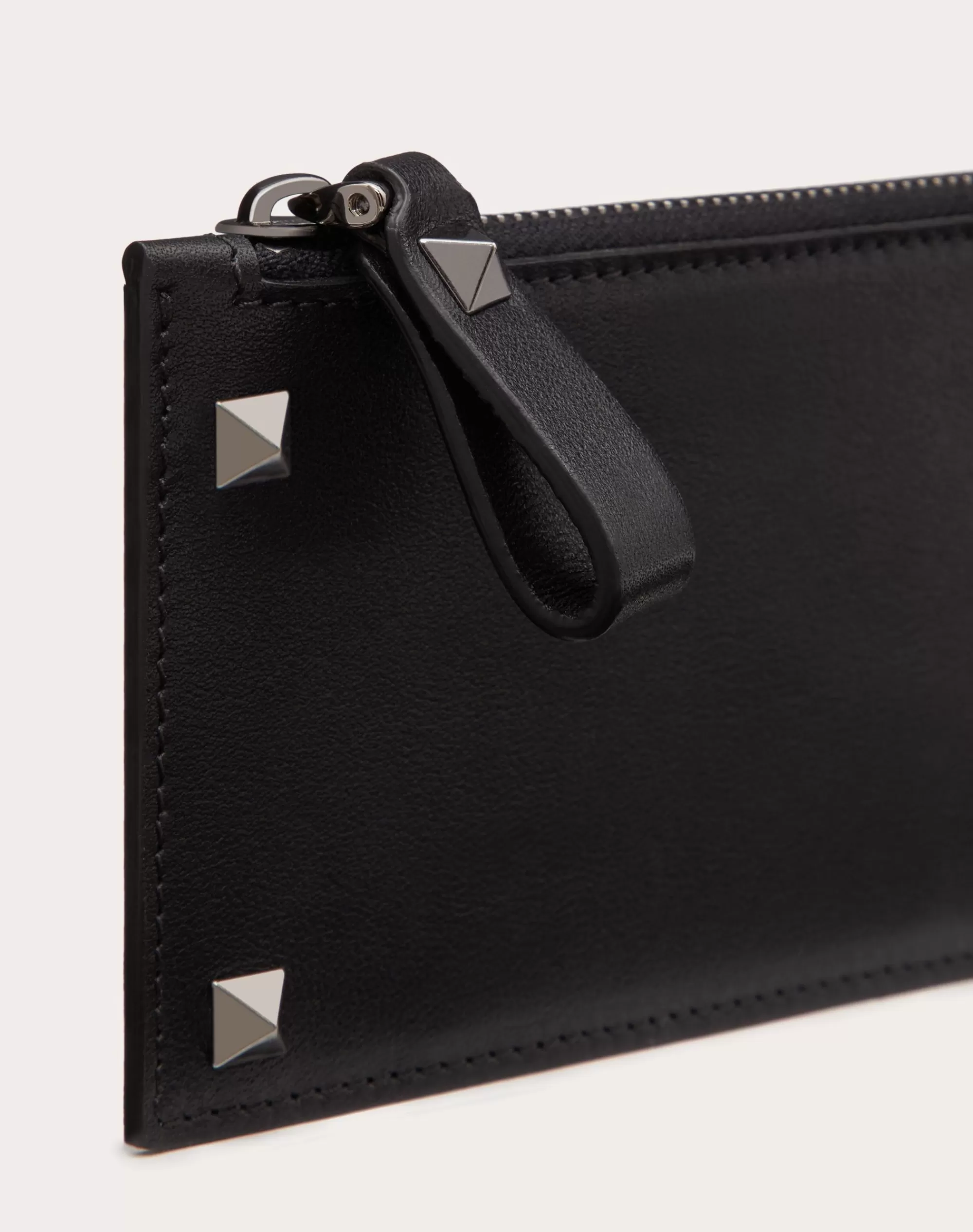 Valentino ROCKSTUD CARDHOLDER Black Best Sale