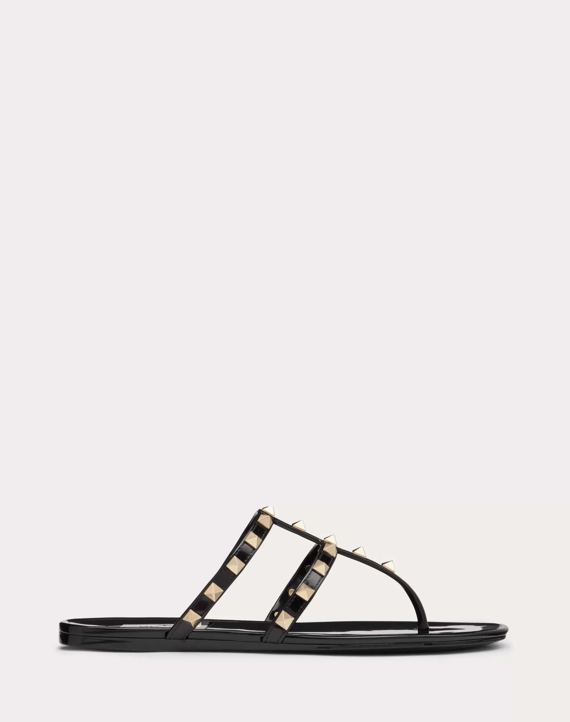 Valentino ROCKSTUD FLAT RUBBER SANDAL Cheap