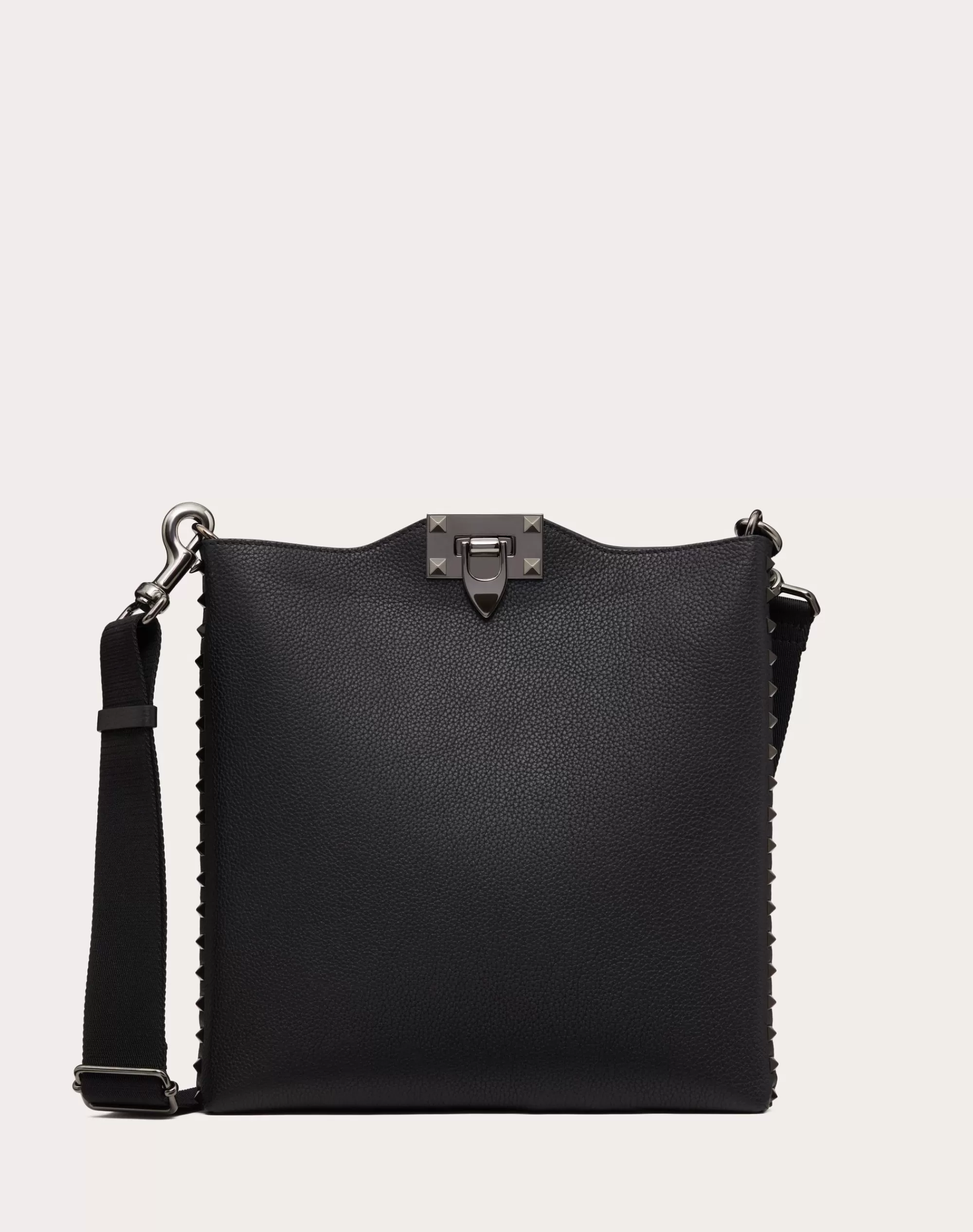 Valentino ROCKSTUD GRAINY CALFSKIN CROSSBODY BAG Black Hot