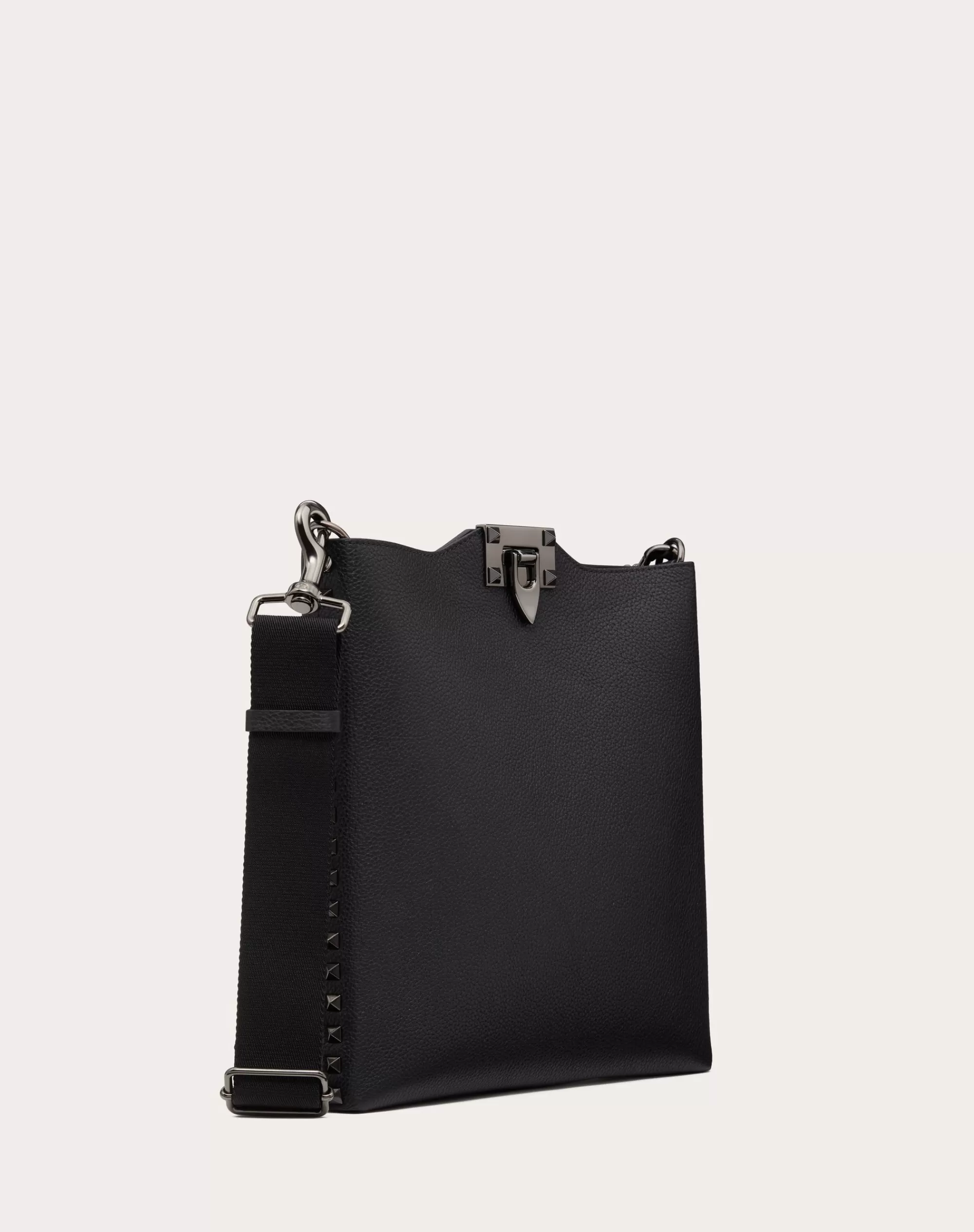 Valentino ROCKSTUD GRAINY CALFSKIN CROSSBODY BAG Black Hot