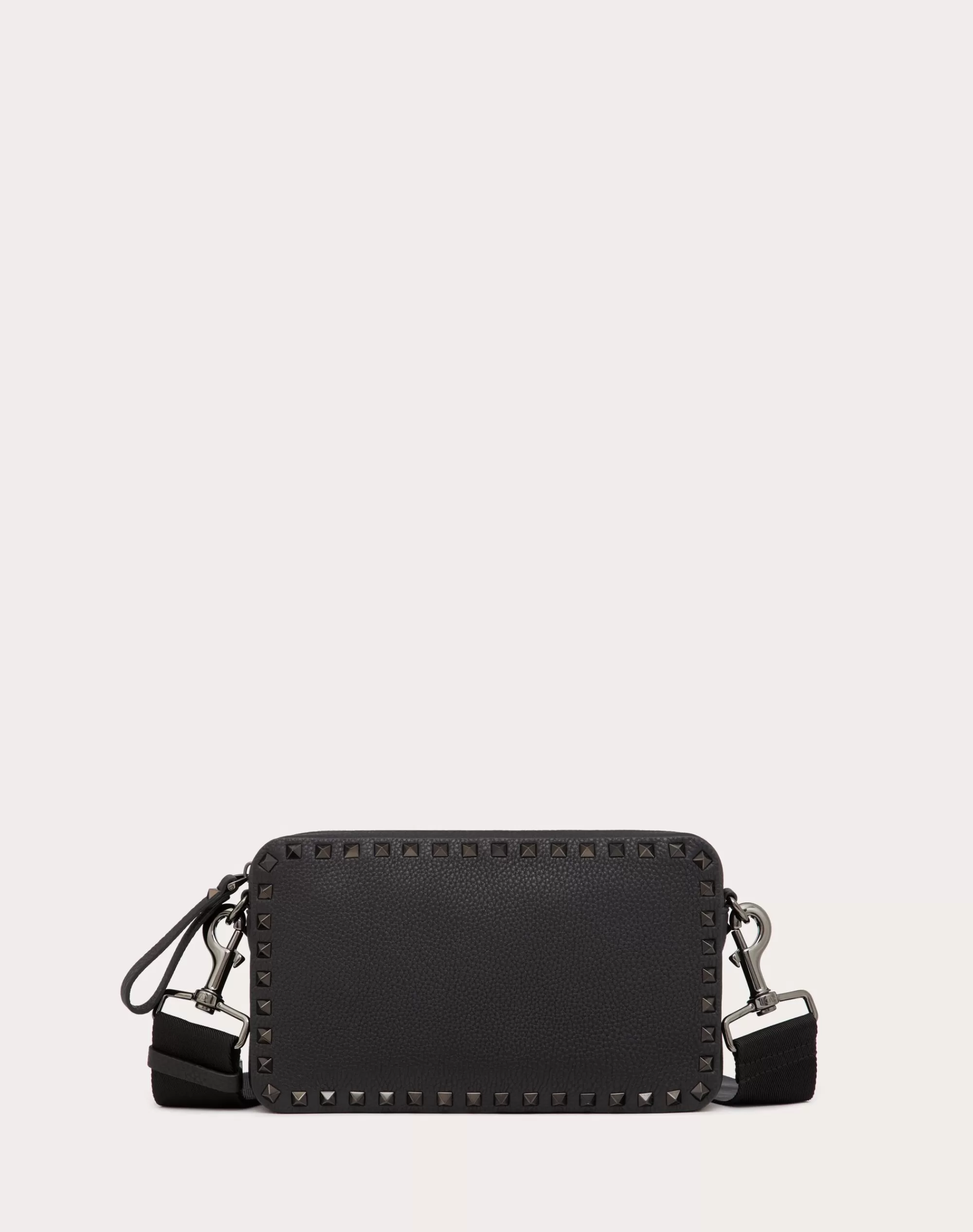 Valentino ROCKSTUD GRAINY CALFSKIN CROSSBODY BAG Black New