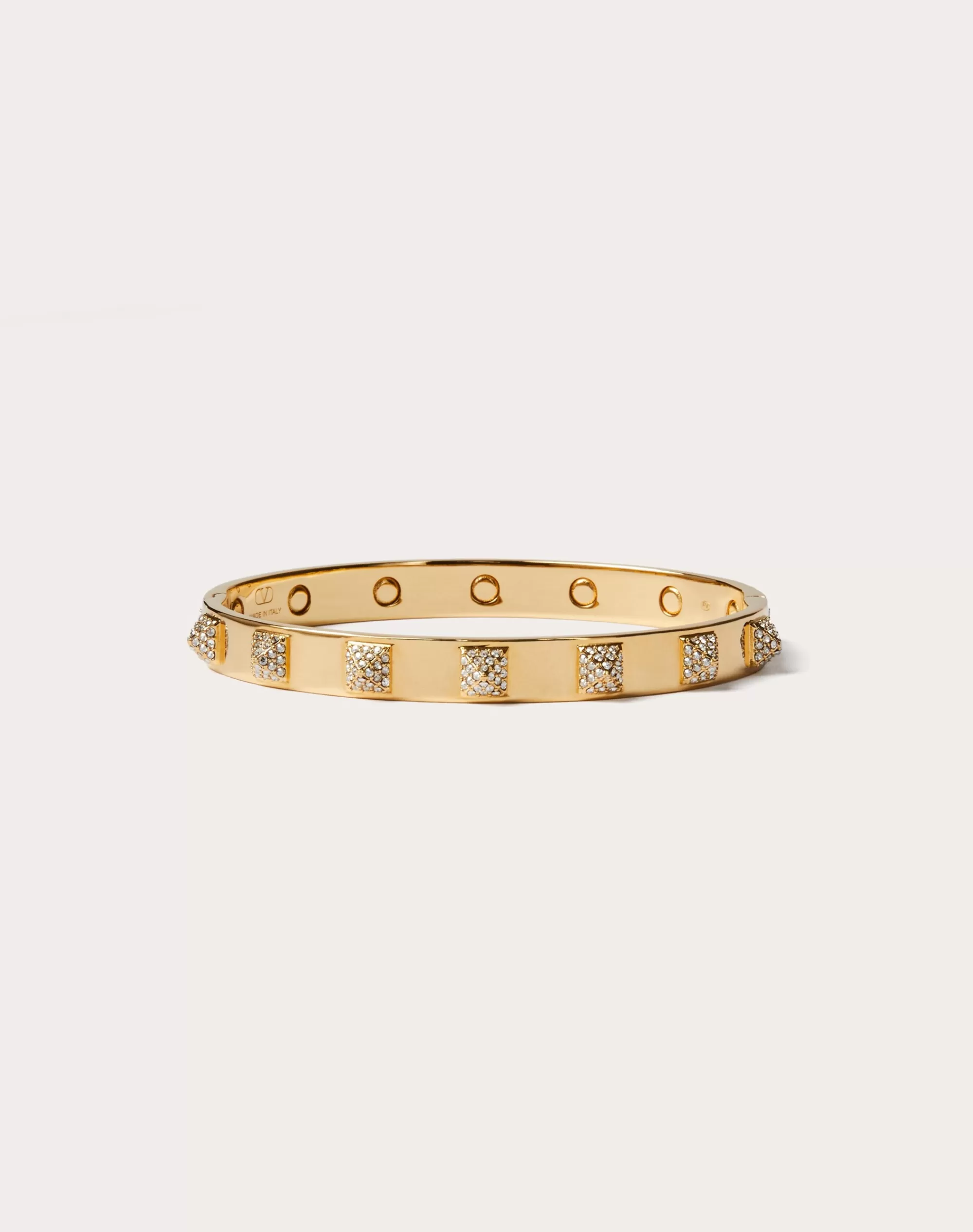 Valentino ROCKSTUD METAL BANGLE WITH SWAROVSKI ® CRYSTALS Gold Store