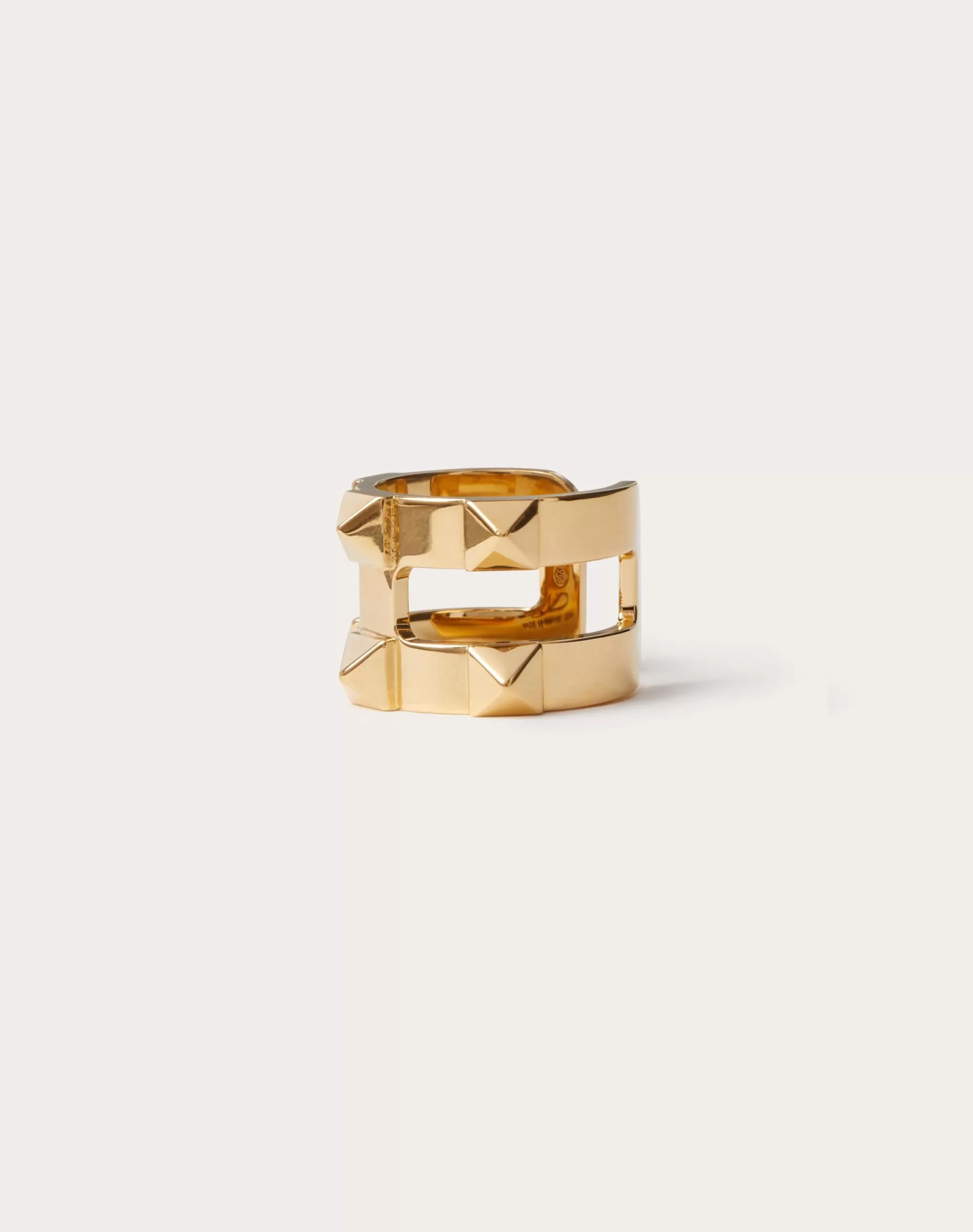 Valentino ROCKSTUD METAL RING Gold Flash Sale