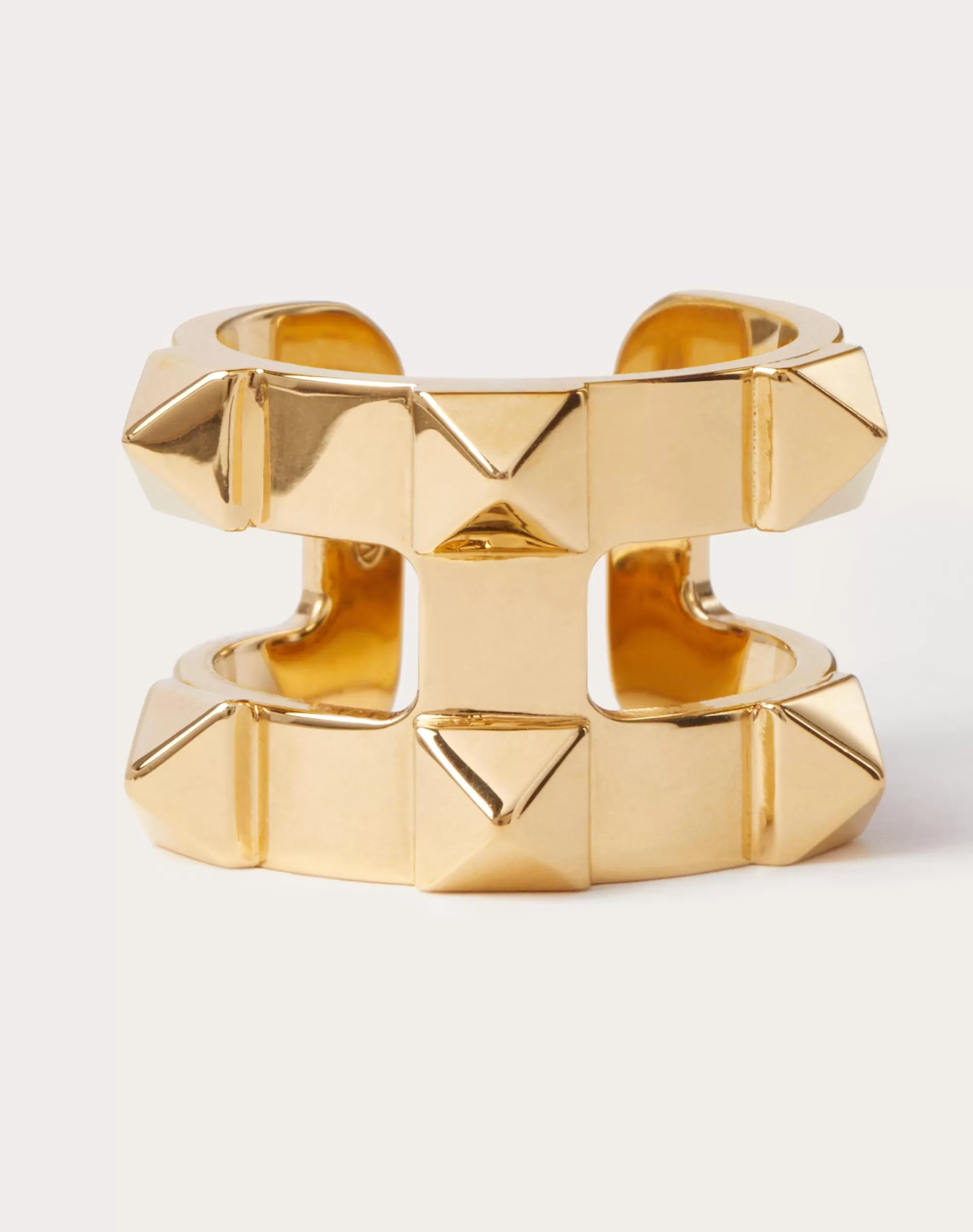 Valentino ROCKSTUD METAL RING Gold Flash Sale