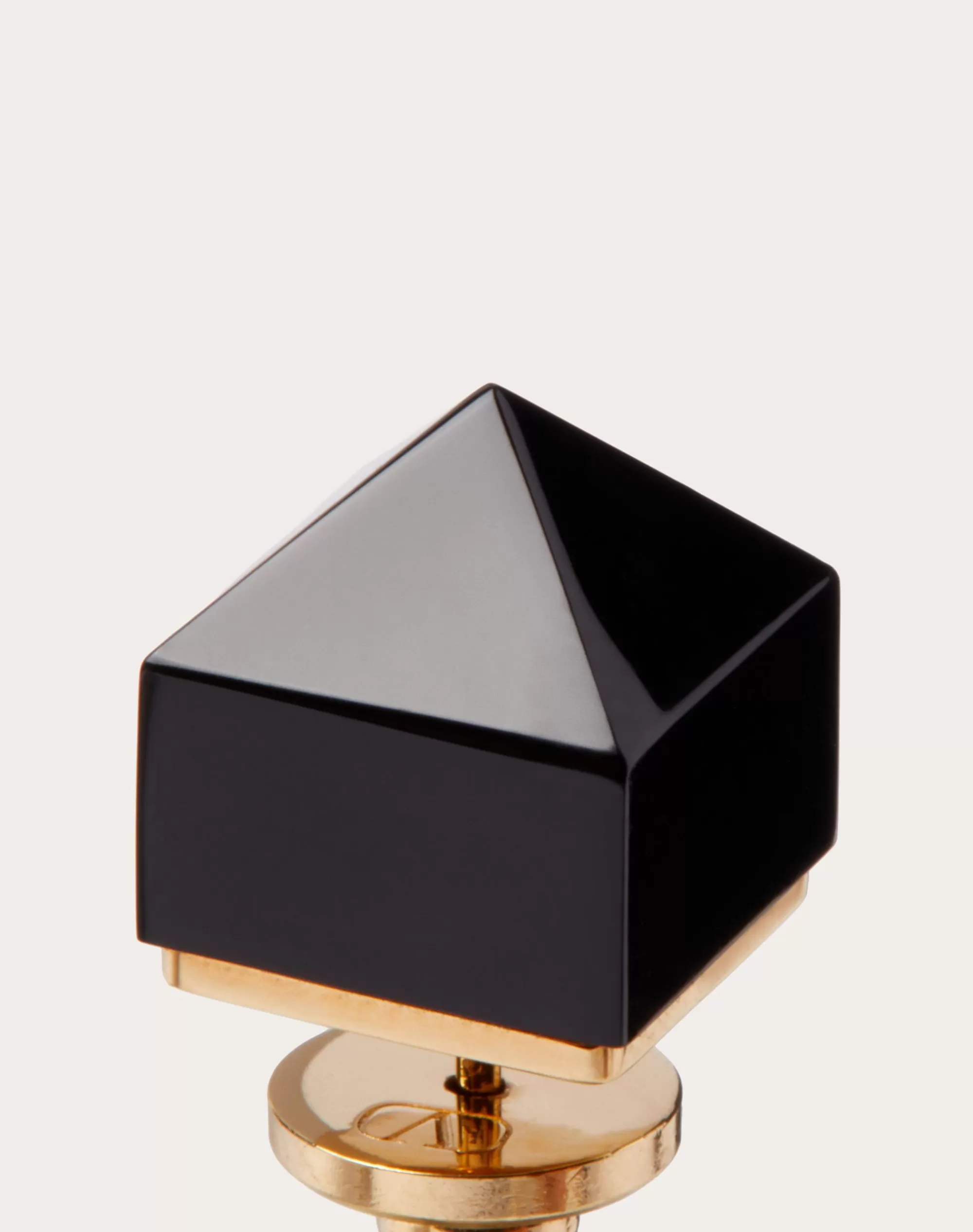 Valentino ROCKSTUD MONO EARRING IN METAL AND RESIN Black/gold Cheap