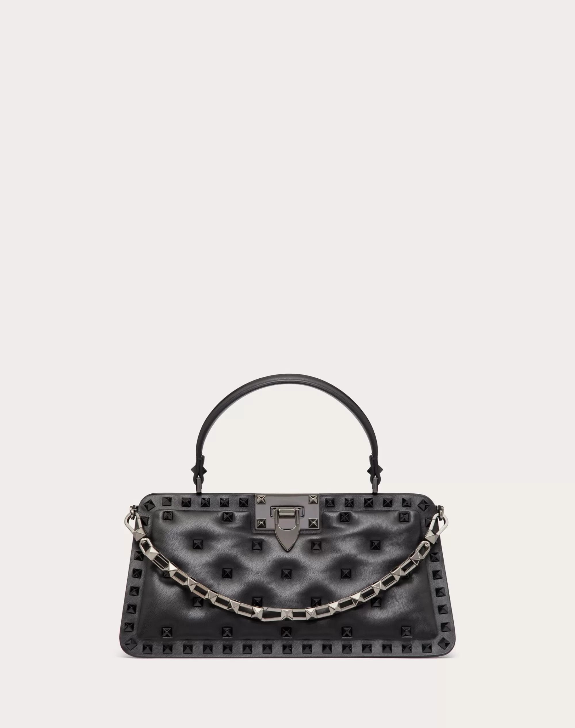 Valentino ROCKSTUD PADDED NAPPA HANDBAG Black Best