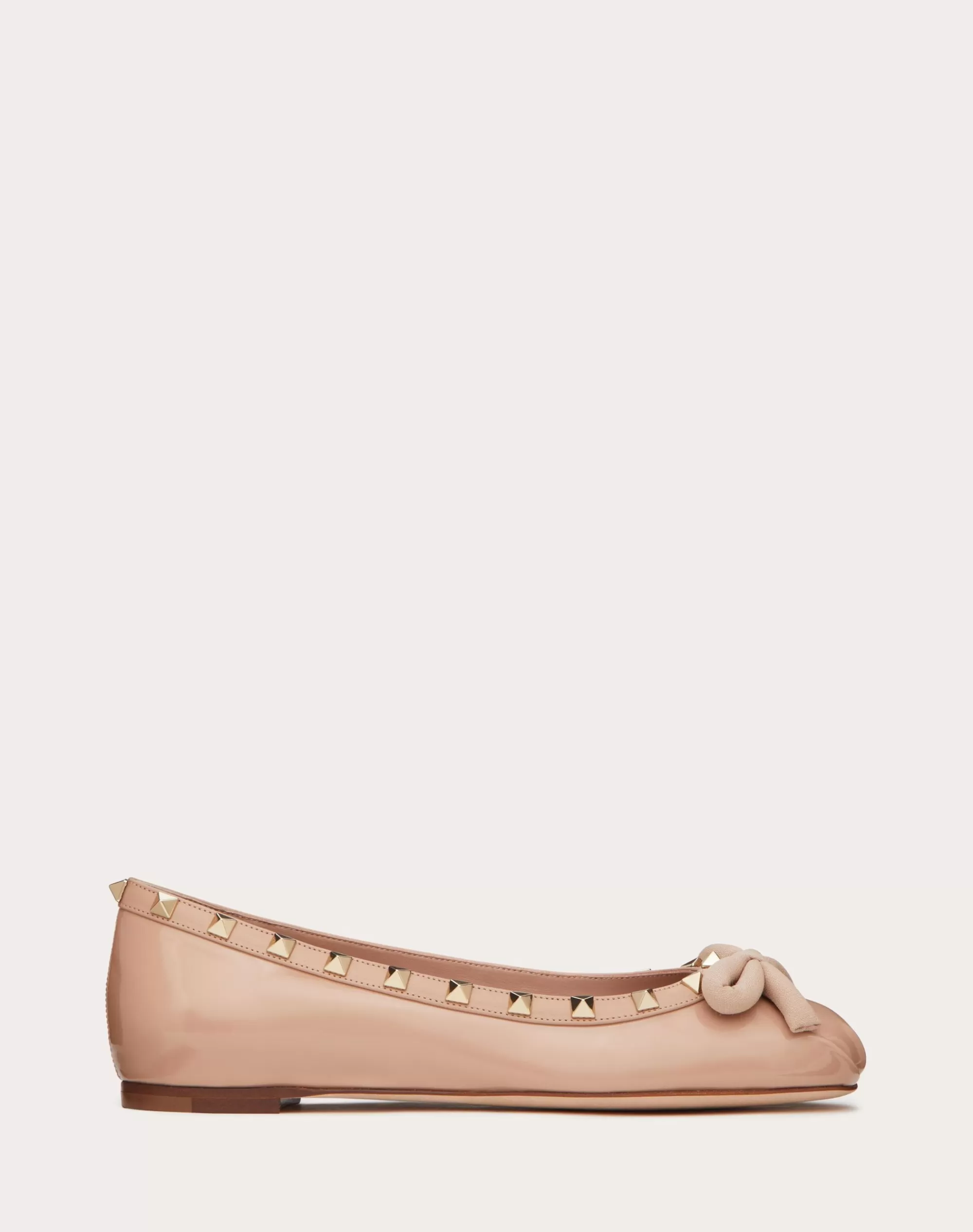 Valentino ROCKSTUD PATENT LEATHER BALLERINA Discount