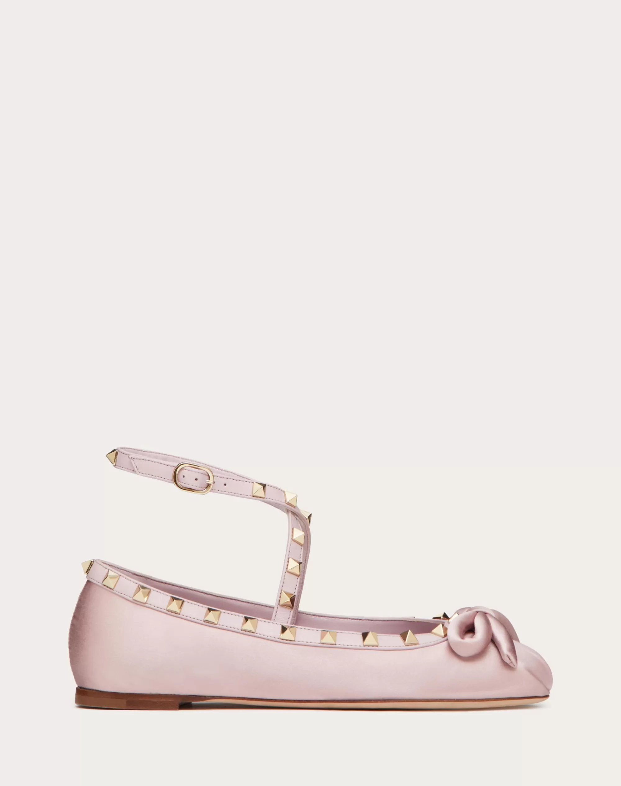 Valentino ROCKSTUD SATIN BALLERINA New