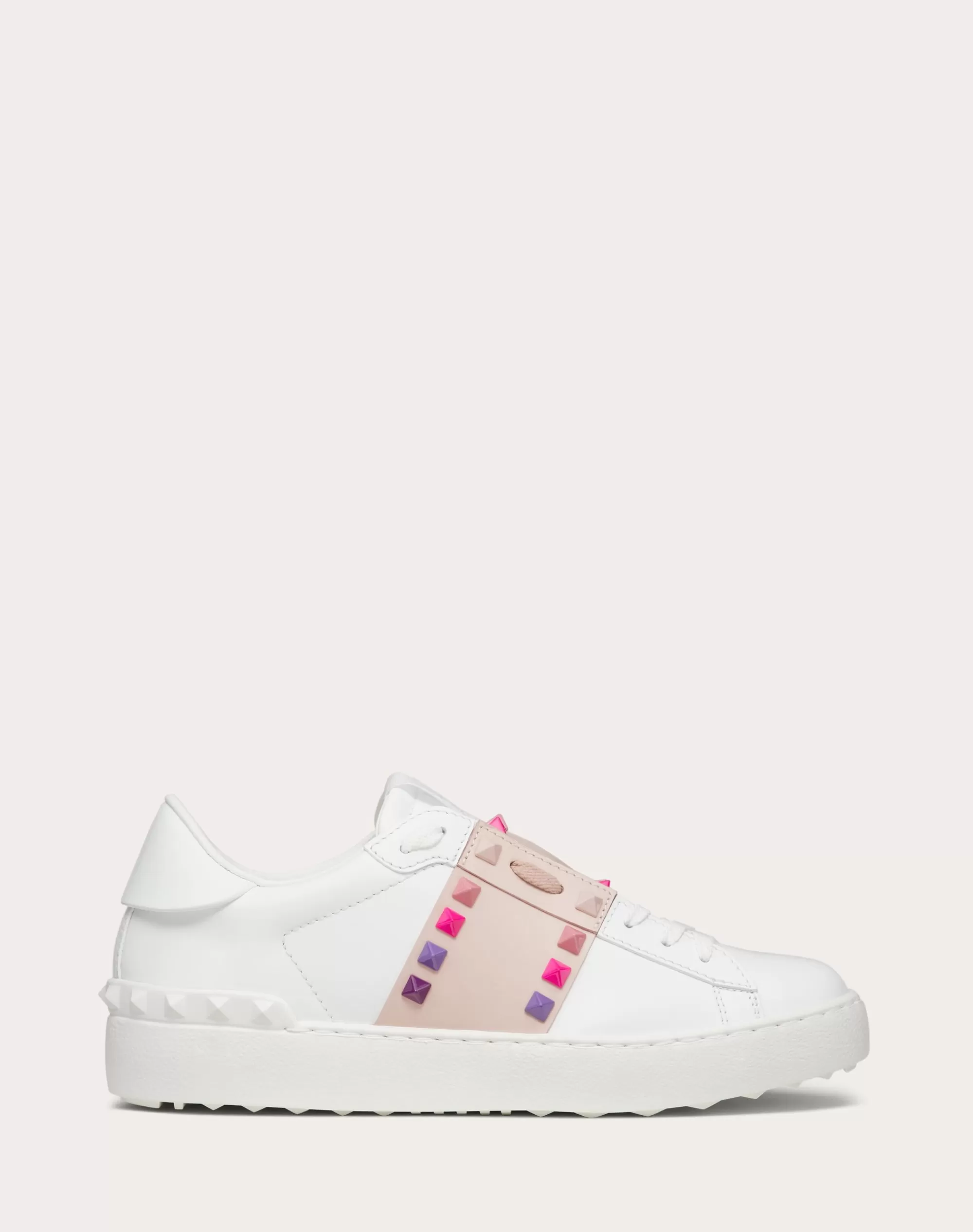 Valentino ROCKSTUD UNTITLED CALFSKIN SNEAKER White/roseQuartz Store