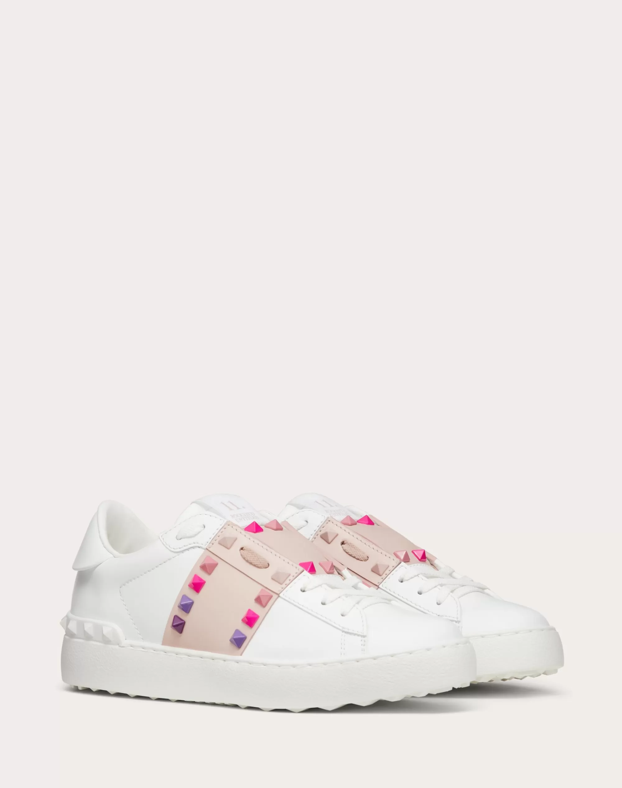 Valentino ROCKSTUD UNTITLED CALFSKIN SNEAKER White/roseQuartz Store