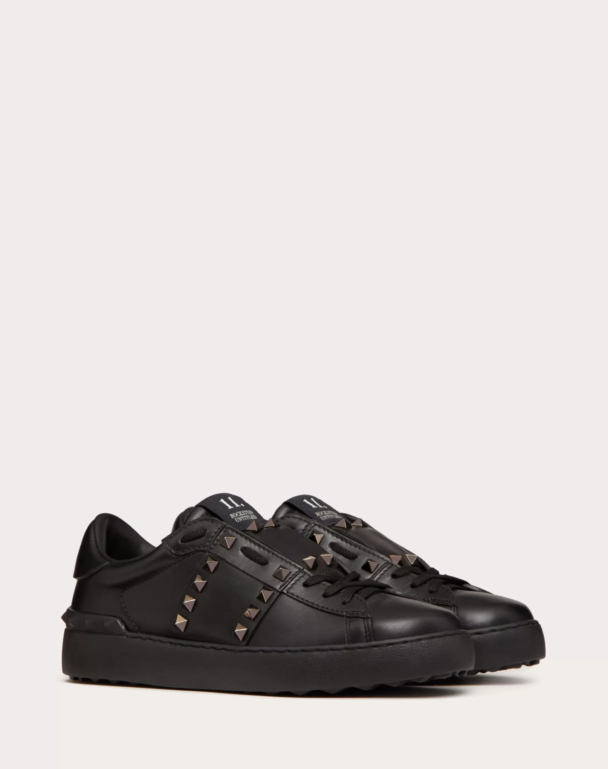 Valentino ROCKSTUD UNTITLED NOIR CALFSKIN LEATHER SNEAKER Black Shop