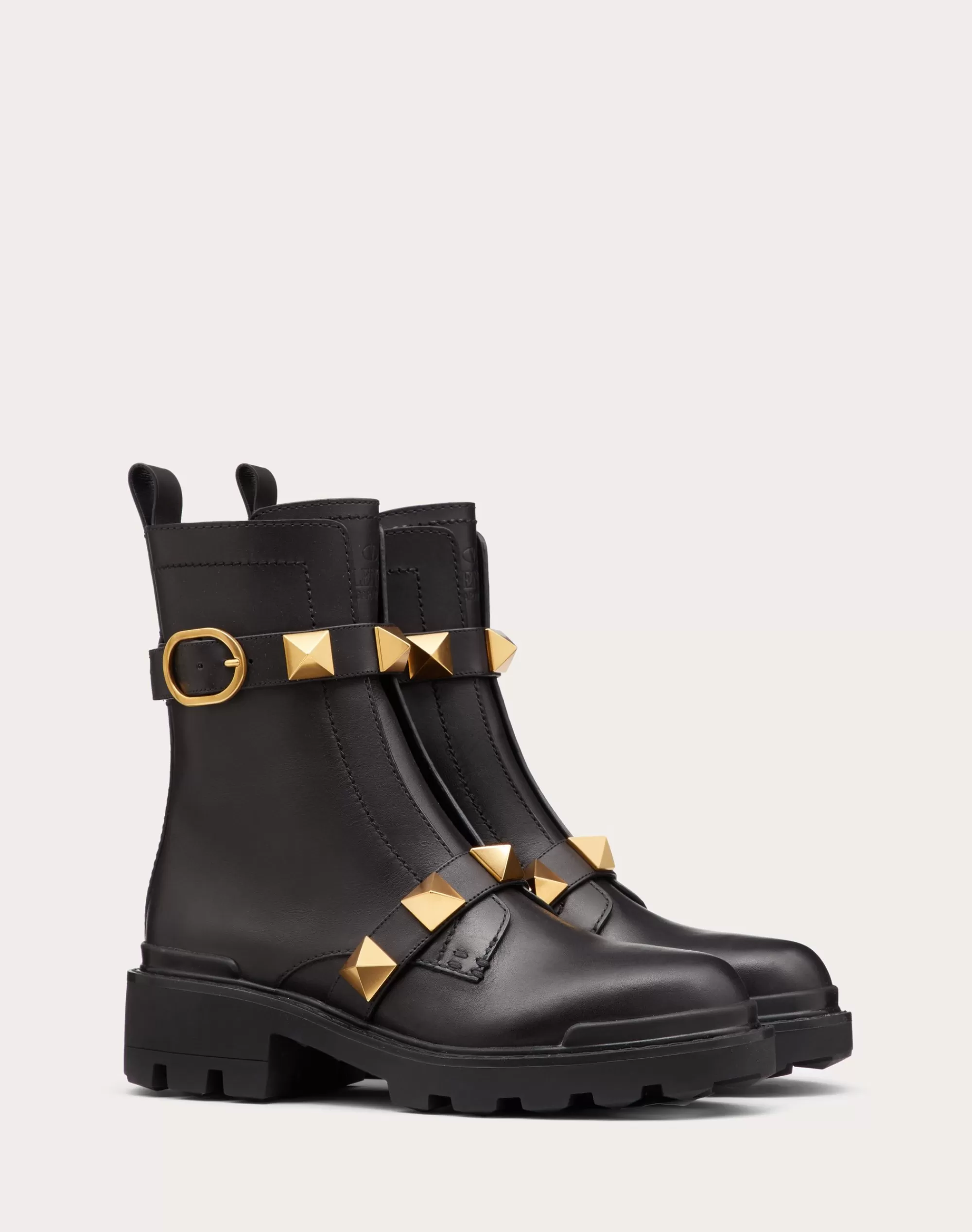 Valentino ROMAN STUD CALFSKIN COMBAT BOOT 40MM Cheap