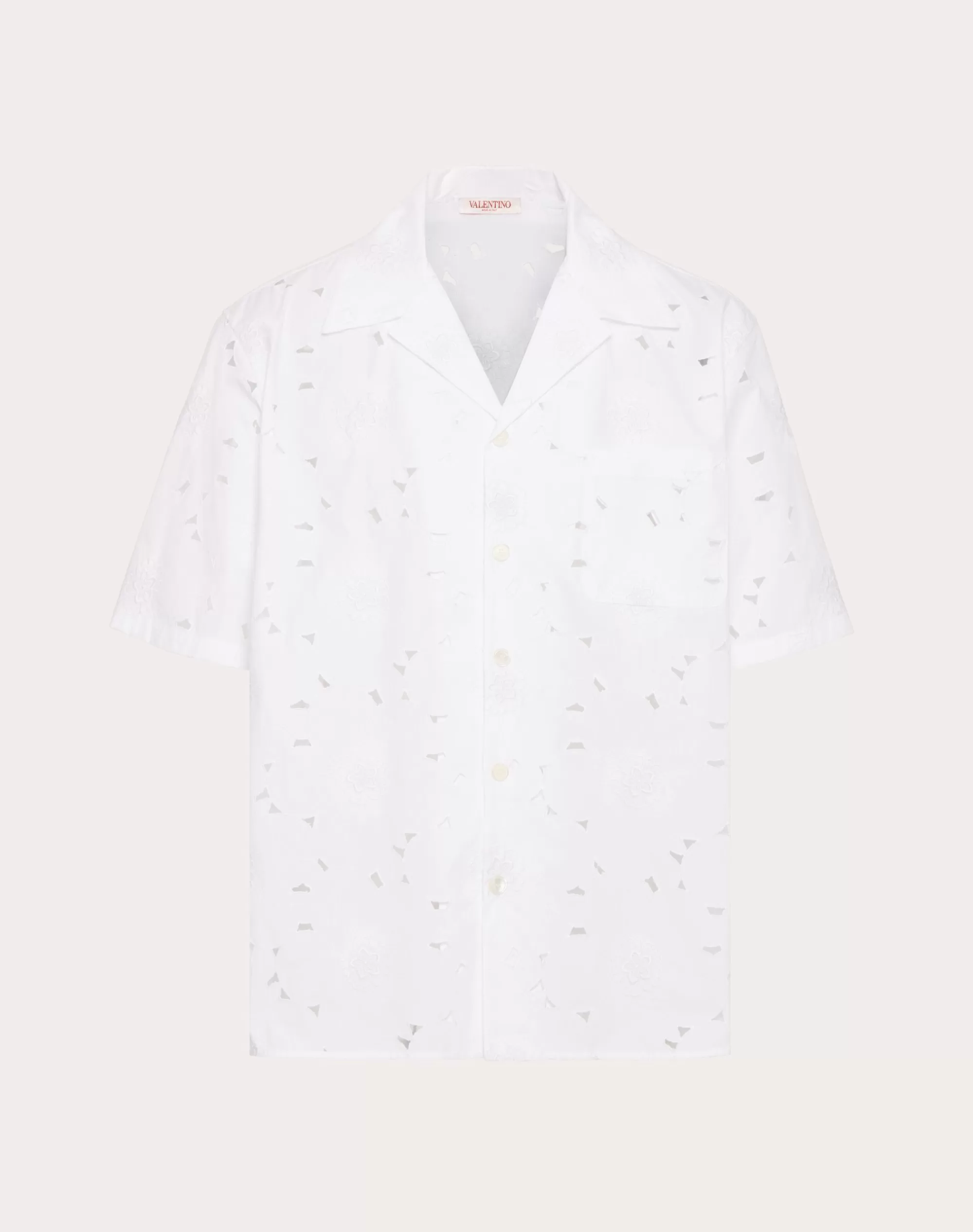 Valentino SAN GALLO COTTON BOWLING SHIRT White Shop