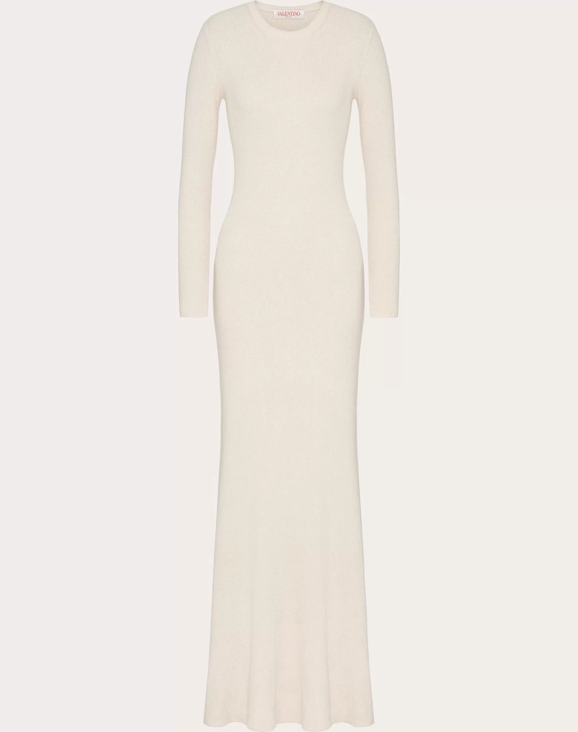 Valentino SILK BOUCLÉ DRESS Ivory Cheap