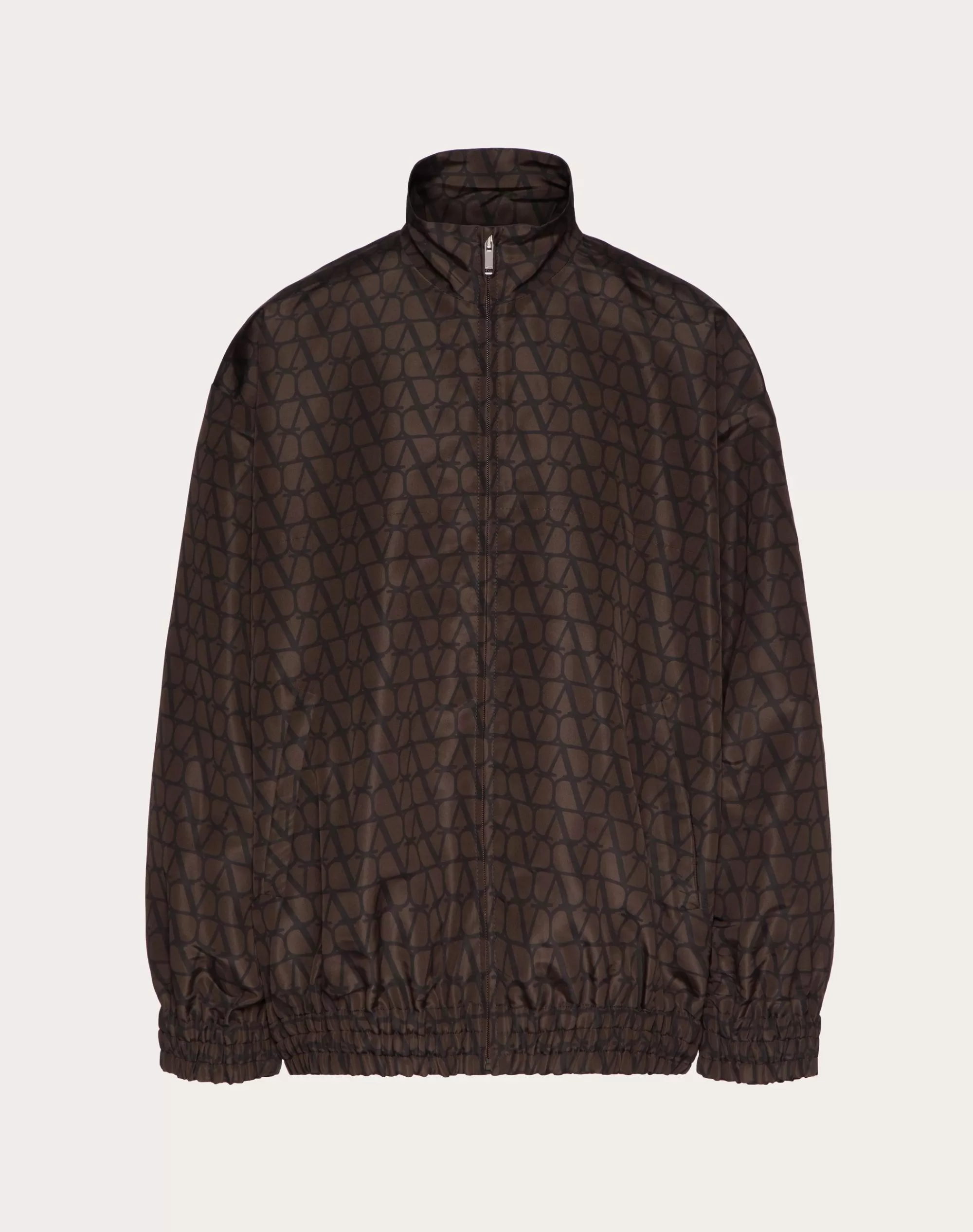 Valentino SILK FAILLE JACKET WITH ALL-OVER TOILE ICONOGRAPHE PRINT Ebony/black Flash Sale