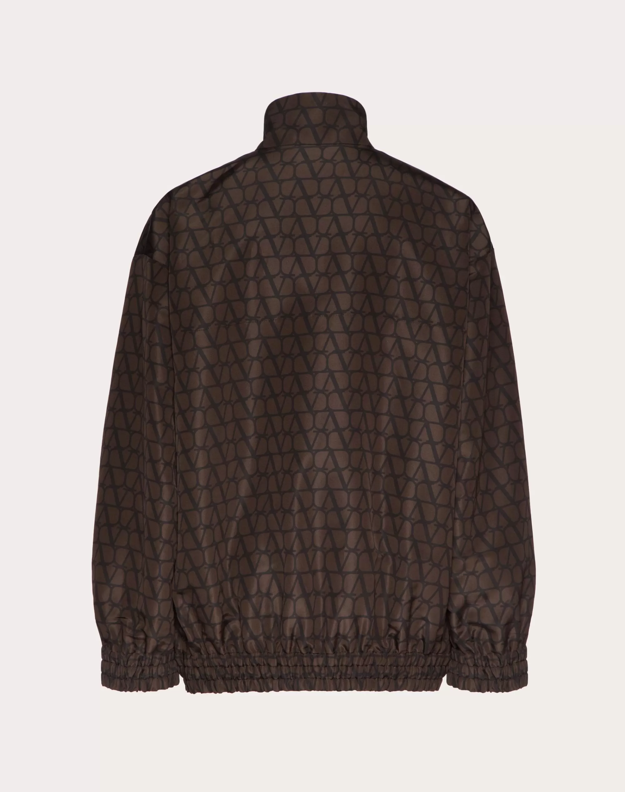 Valentino SILK FAILLE JACKET WITH ALL-OVER TOILE ICONOGRAPHE PRINT Ebony/black Flash Sale