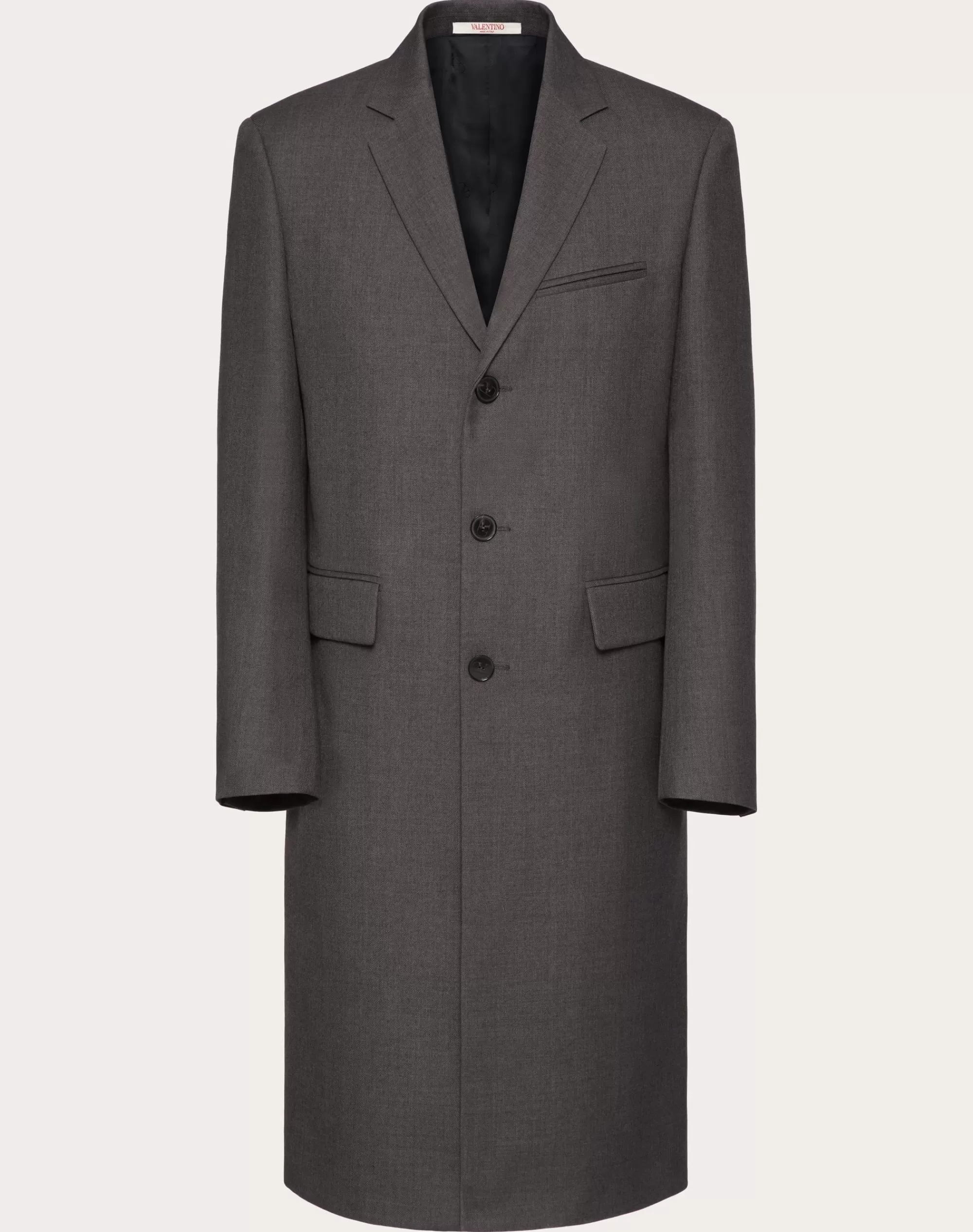 Valentino SINGLE-BREASTED COAT IN TECHNICAL NYLON WITH MAISON TAILORING LABEL Grey Sale