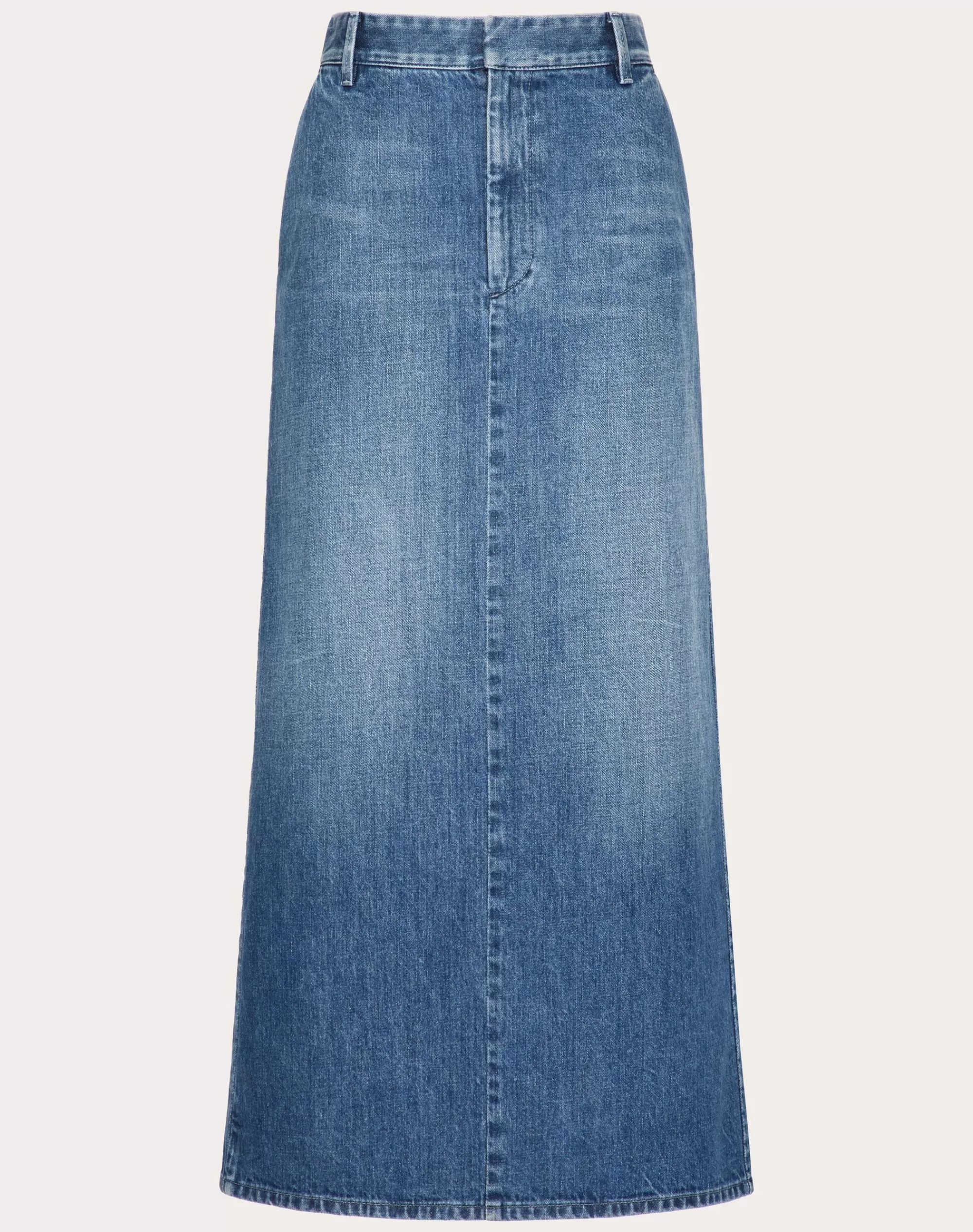 Valentino SKIRT IN MEDIUM BLUE Denim New