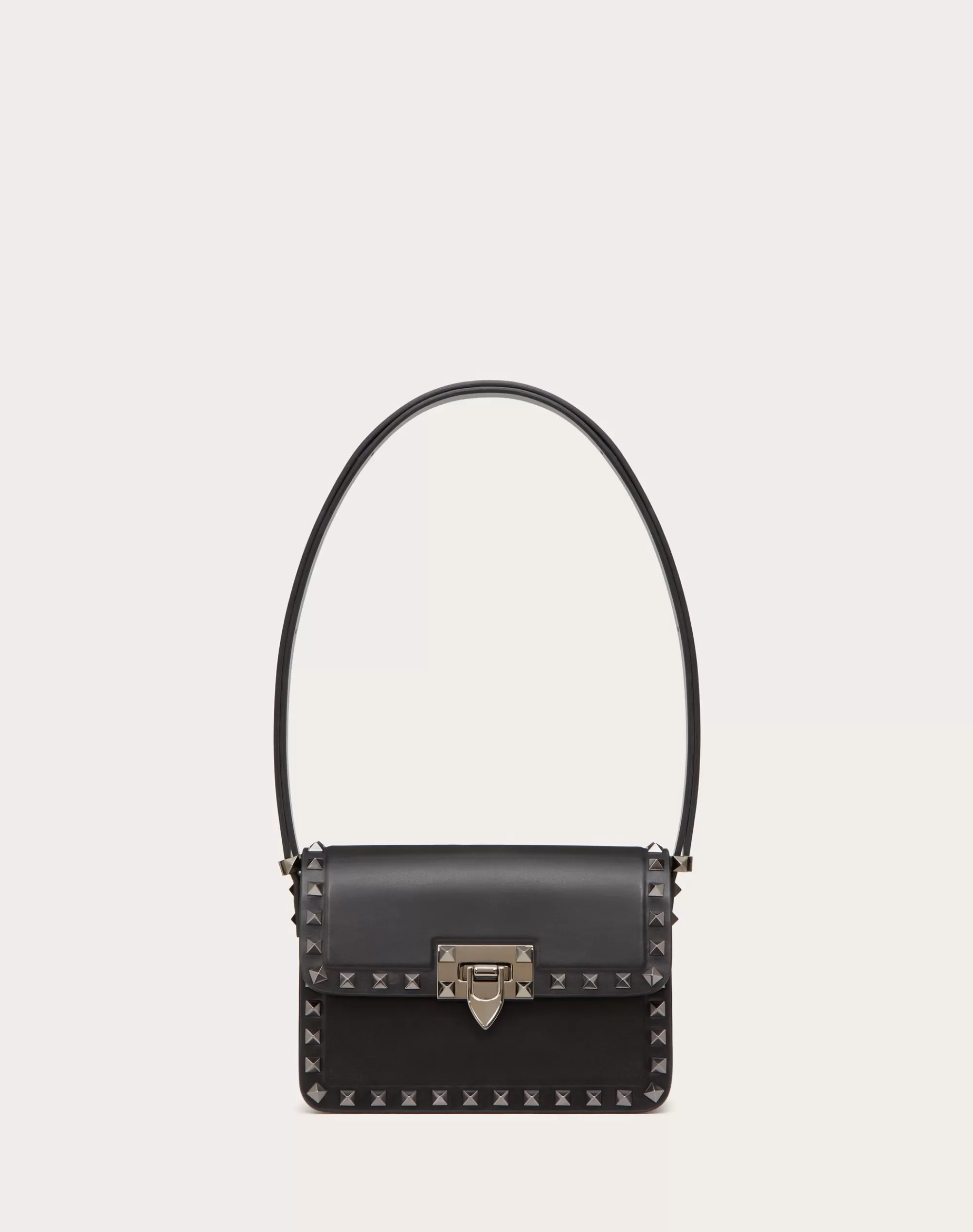 Valentino SMALL ROCKSTUD23 SMOOTH CALFSKIN SHOULDER BAG Black Store