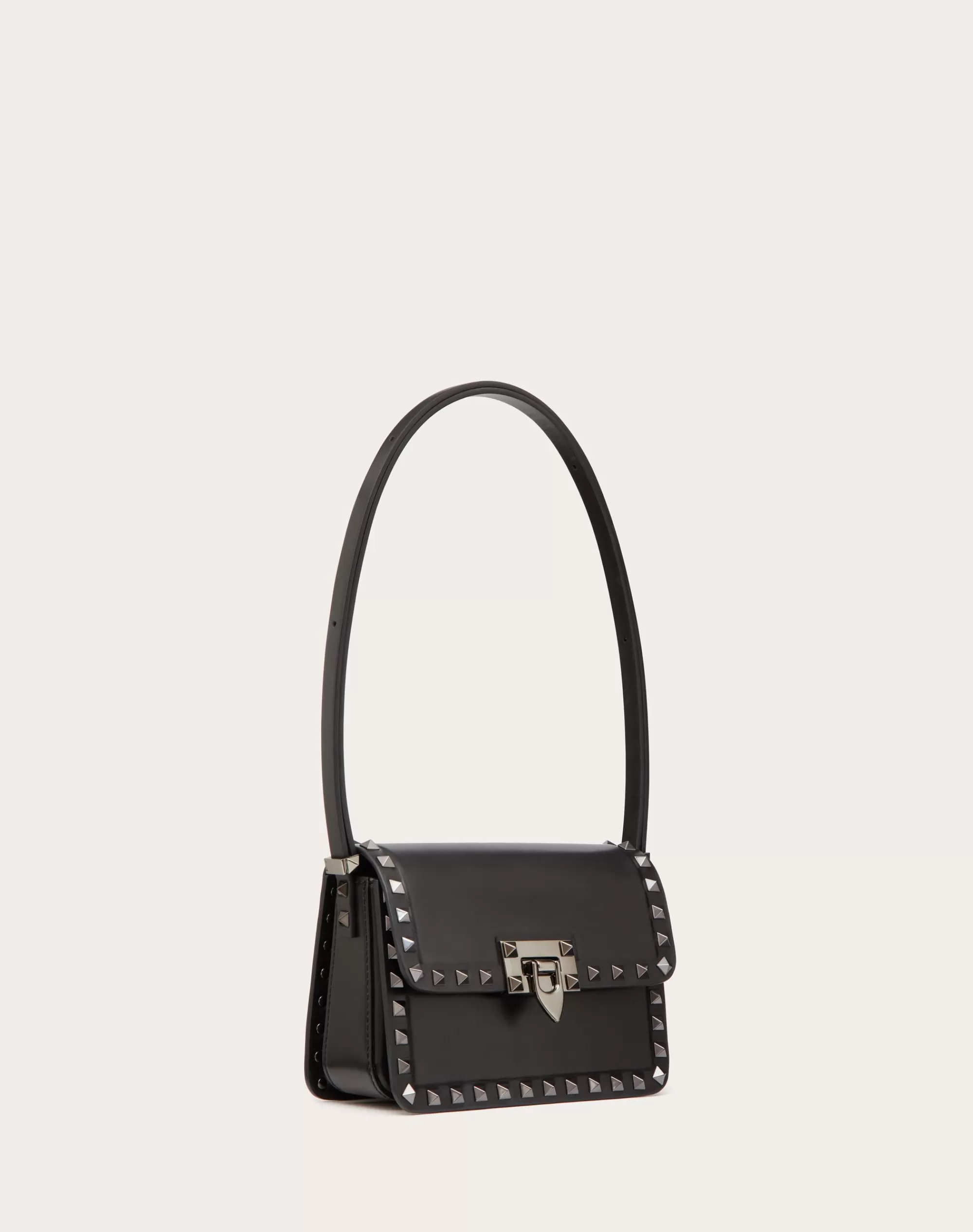 Valentino SMALL ROCKSTUD23 SMOOTH CALFSKIN SHOULDER BAG Black Store