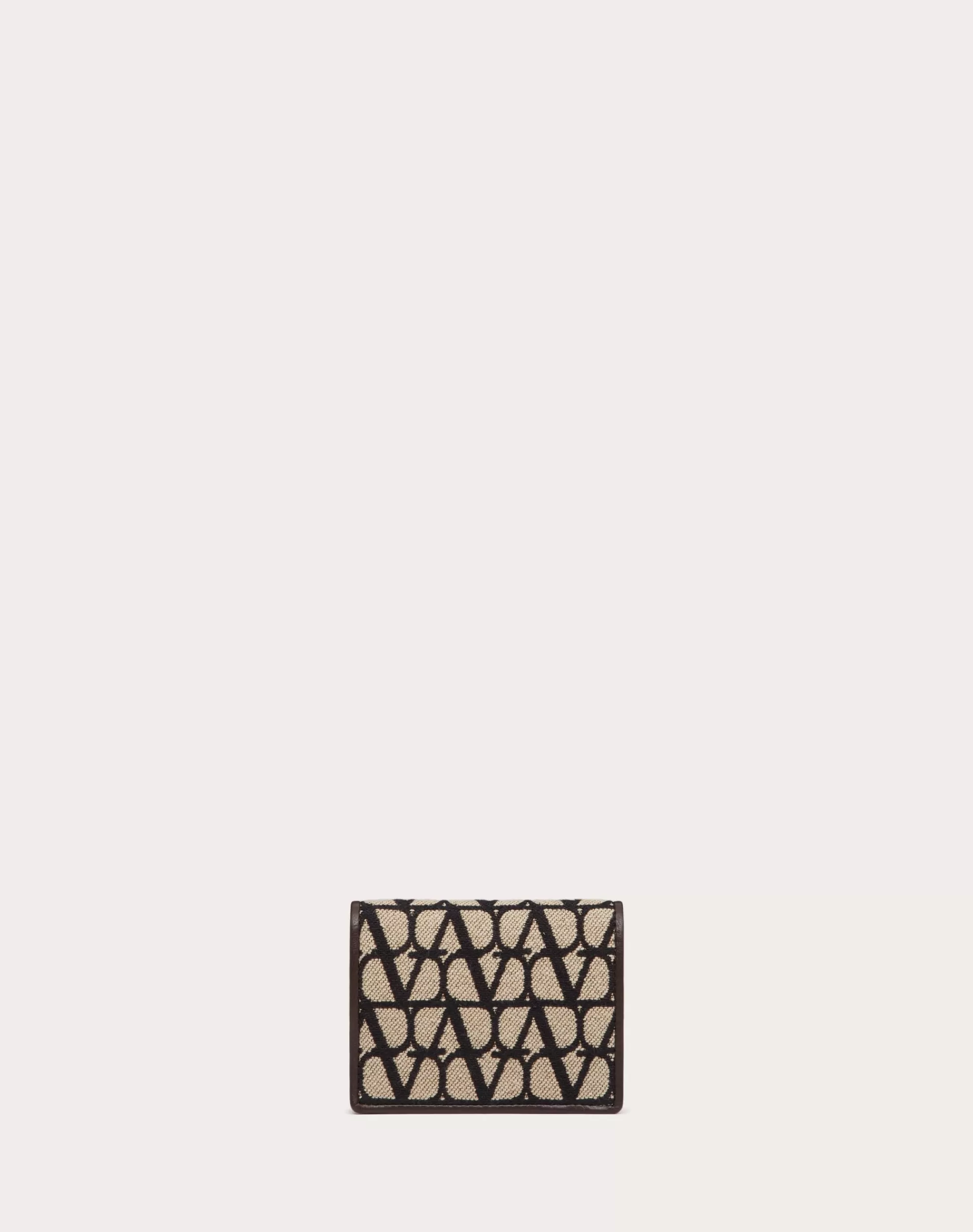 Valentino SMALL TOILE ICONOGRAPHE WALLET Beige/black Online