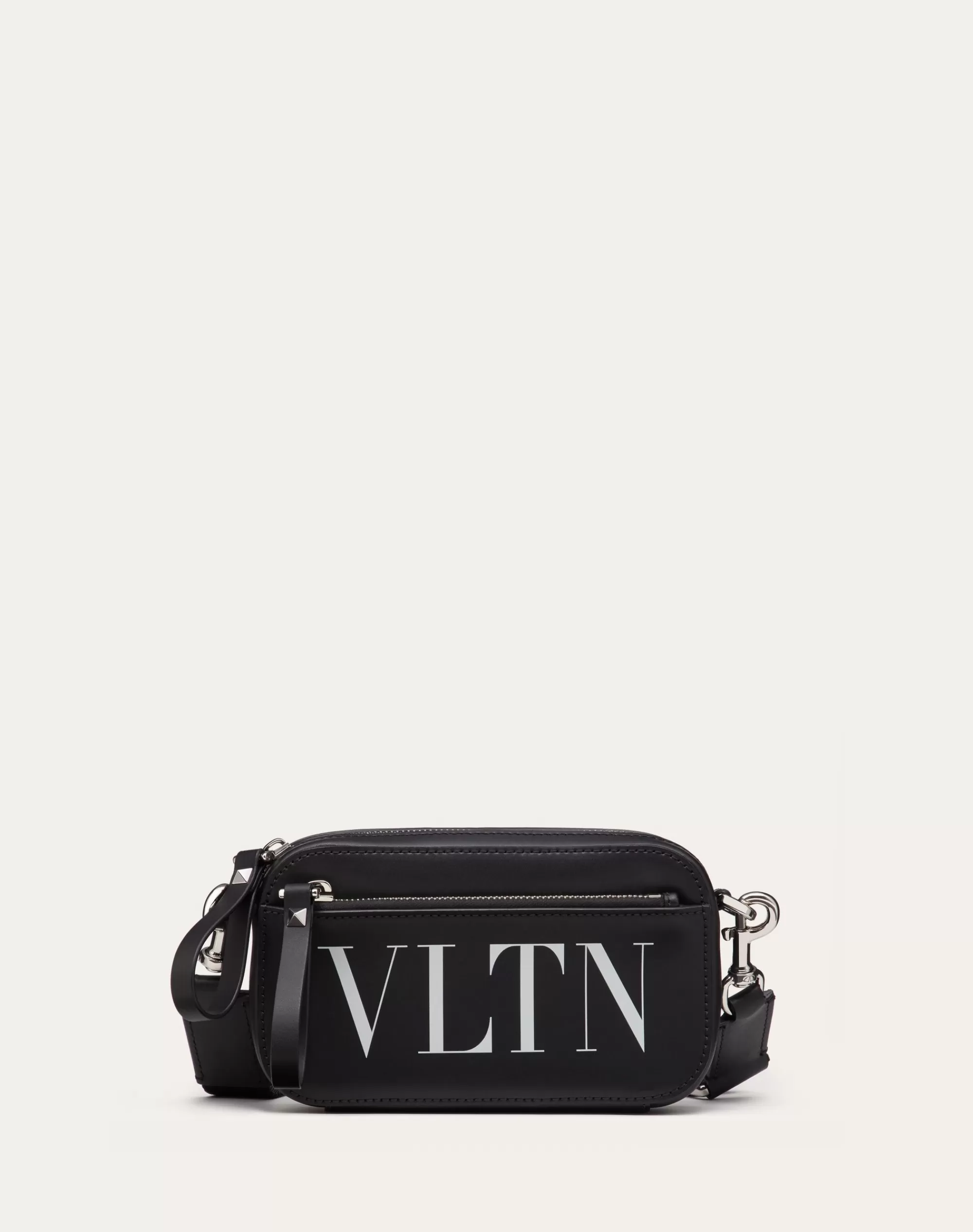 Valentino Small VLTN Leather Crossbody Bag Black Best