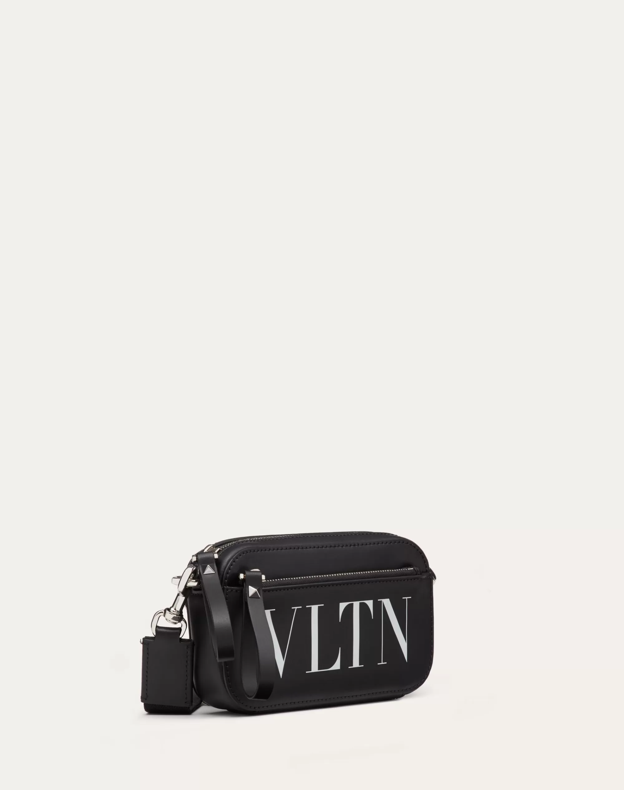 Valentino Small VLTN Leather Crossbody Bag Black Best