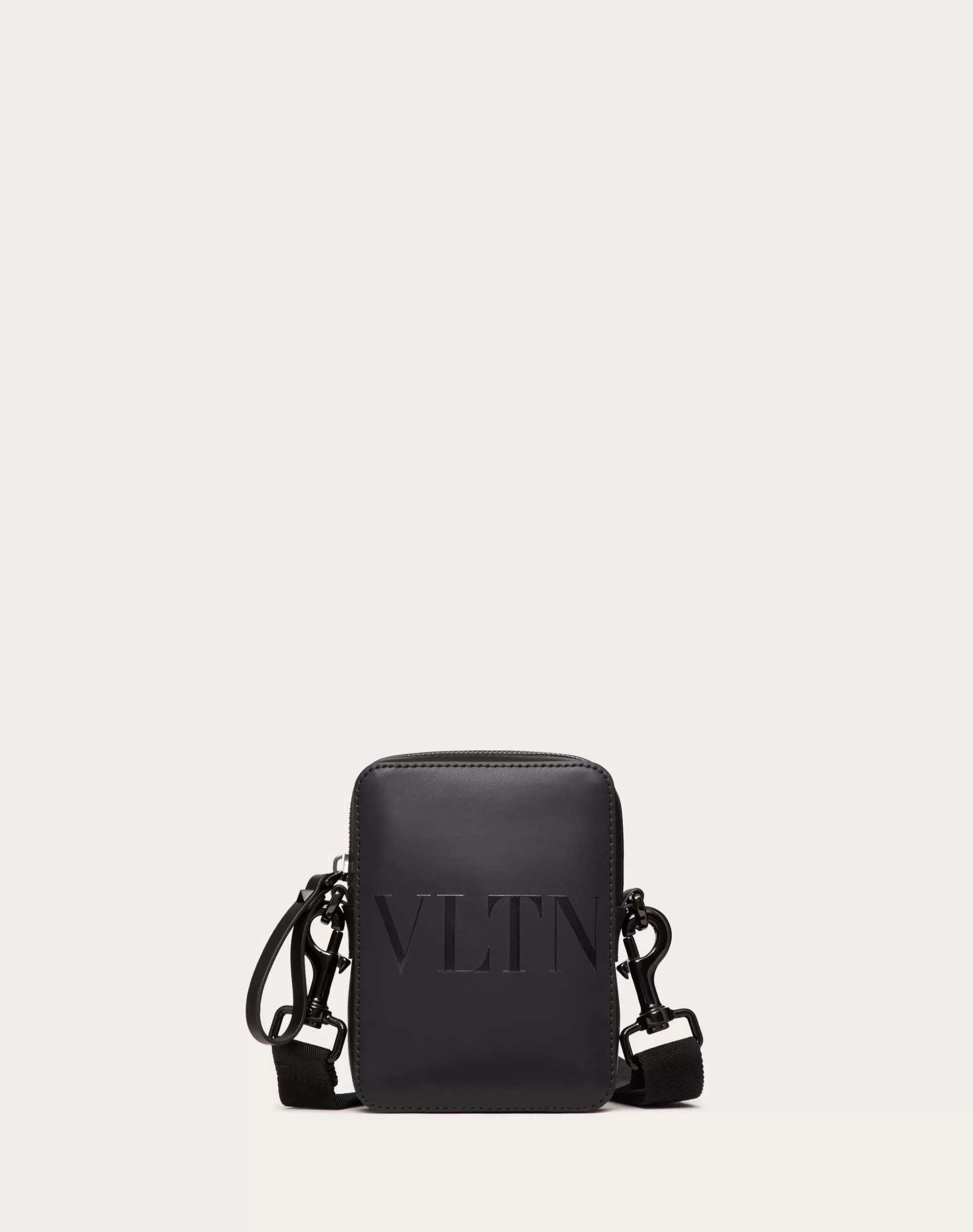 Valentino SMALL VLTN LEATHER CROSSBODY BAG Black Store