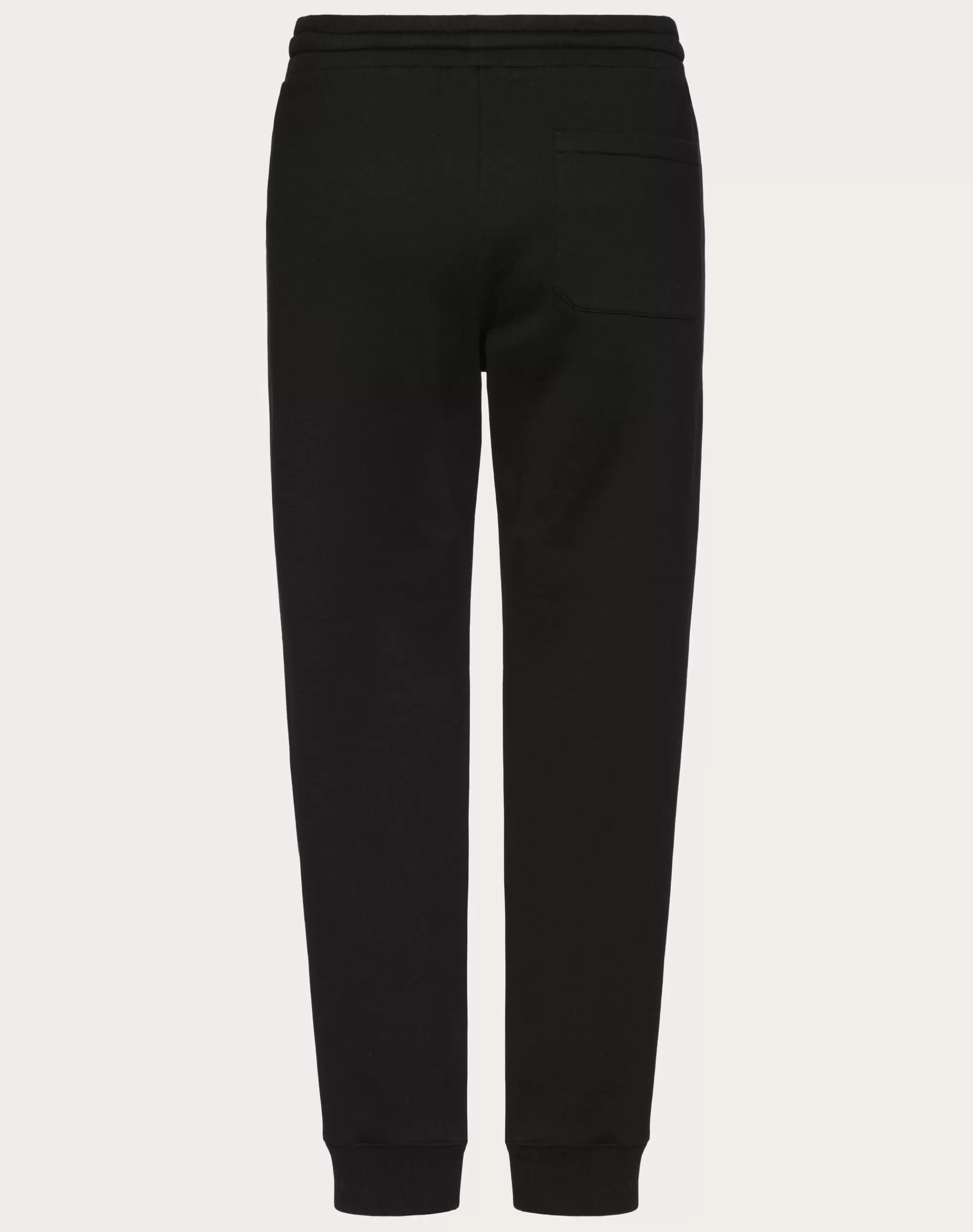 Valentino TECHNICAL COTTON JOGGERS WITH VLOGO SIGNATURE PATCH Black Cheap