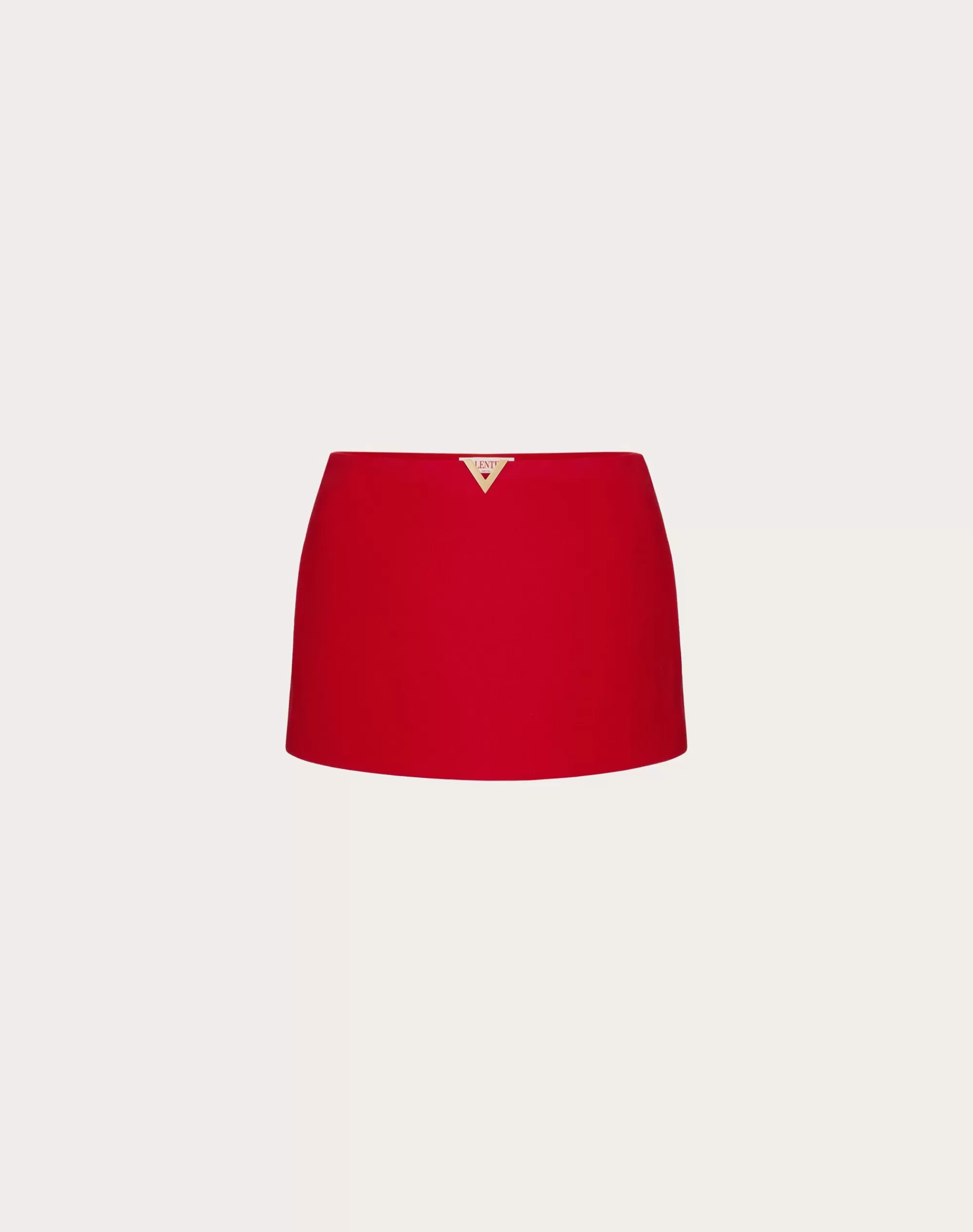 Valentino TEXTURE DOUBLE CREPE SKIRT Red Cheap