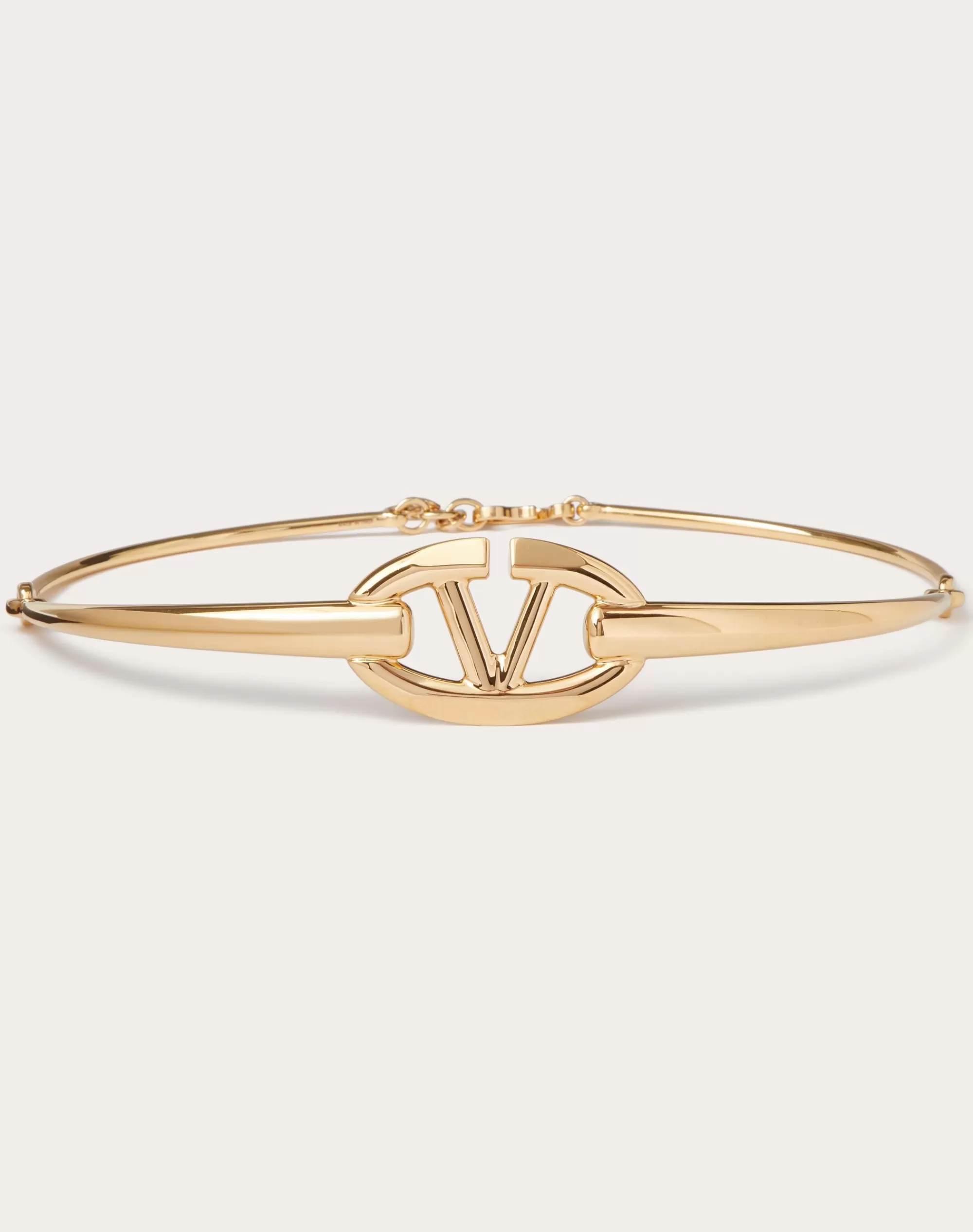 Valentino THE BOLD EDITION VLOGO METAL BELT Gold Flash Sale