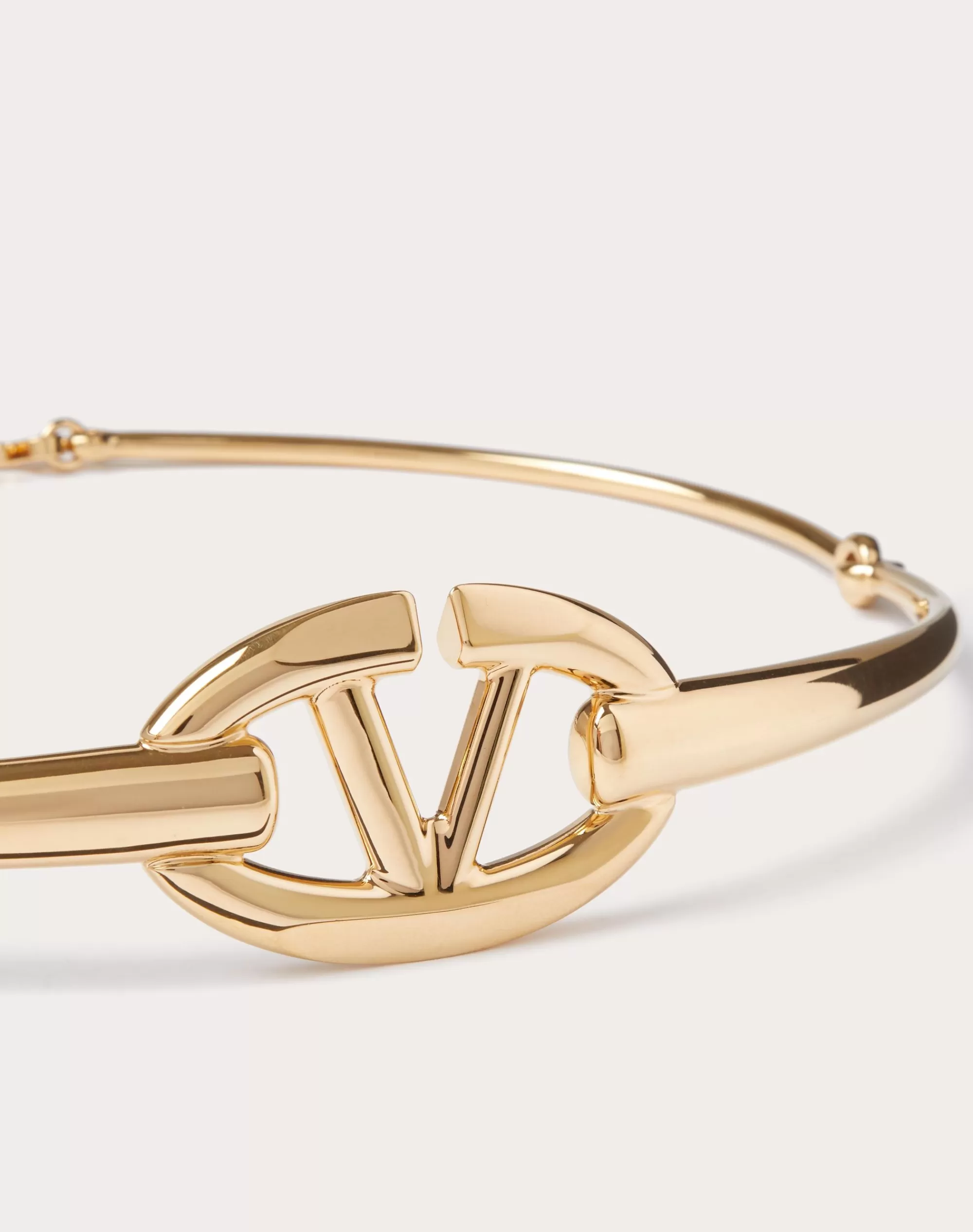 Valentino THE BOLD EDITION VLOGO METAL BELT Gold Flash Sale