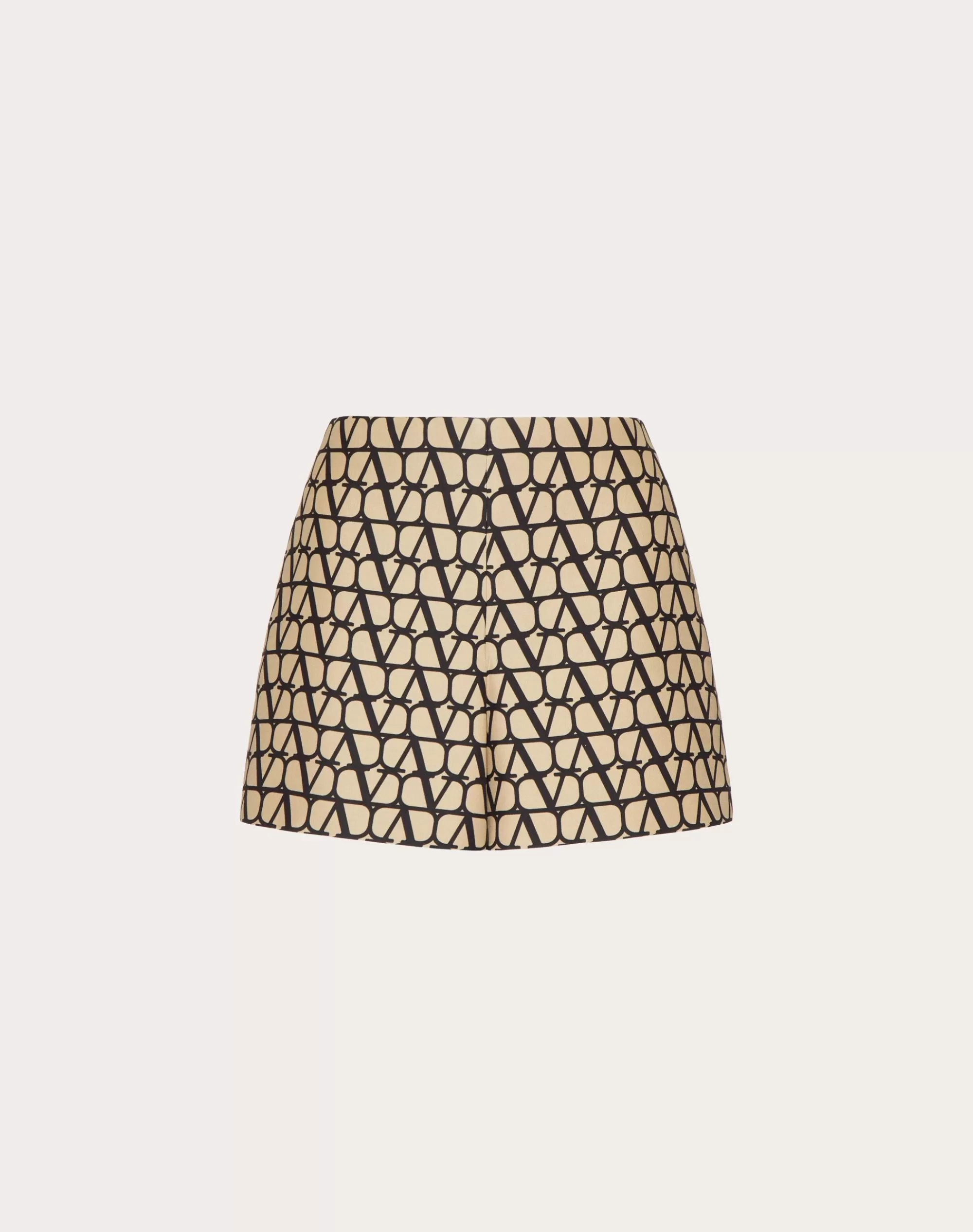 Valentino TOILE ICONOGRAPHE CREPE COUTURE SHORTS Beige/black Sale