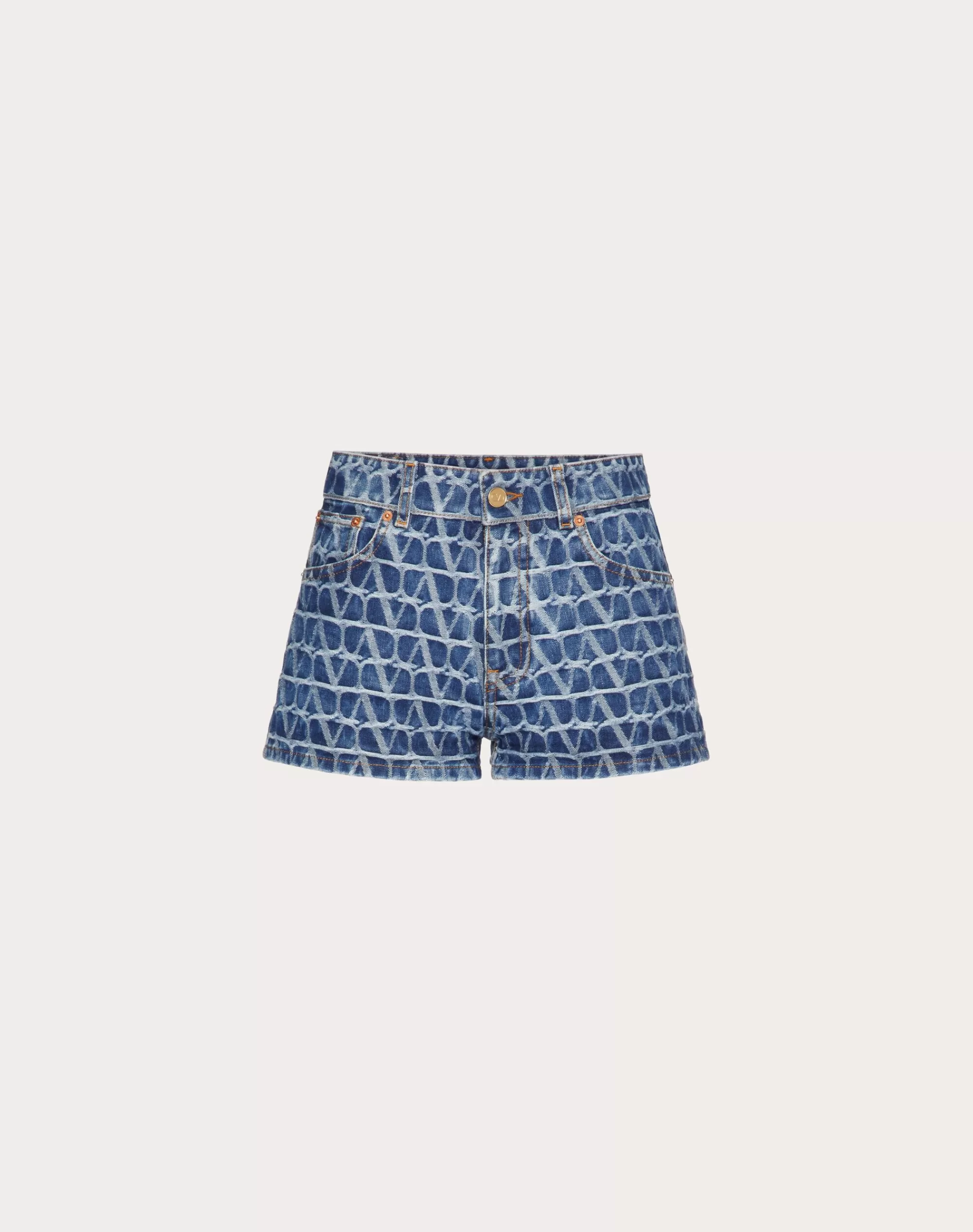 Valentino TOILE ICONOGRAPHE SHORTS Denim Clearance