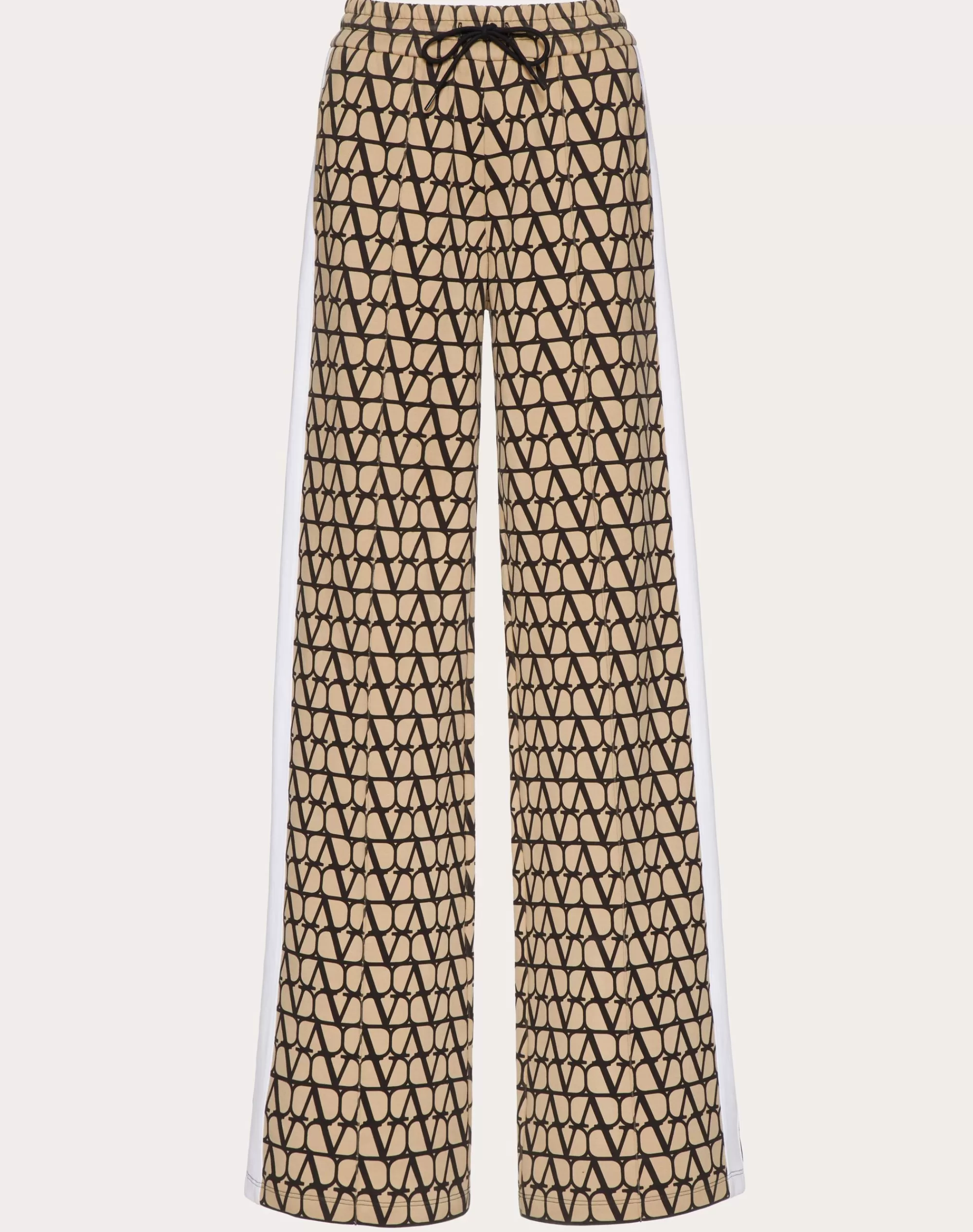 Valentino TOILE ICONOGRAPHE DOUBLE JERSEY TROUSERS Beige/black Hot