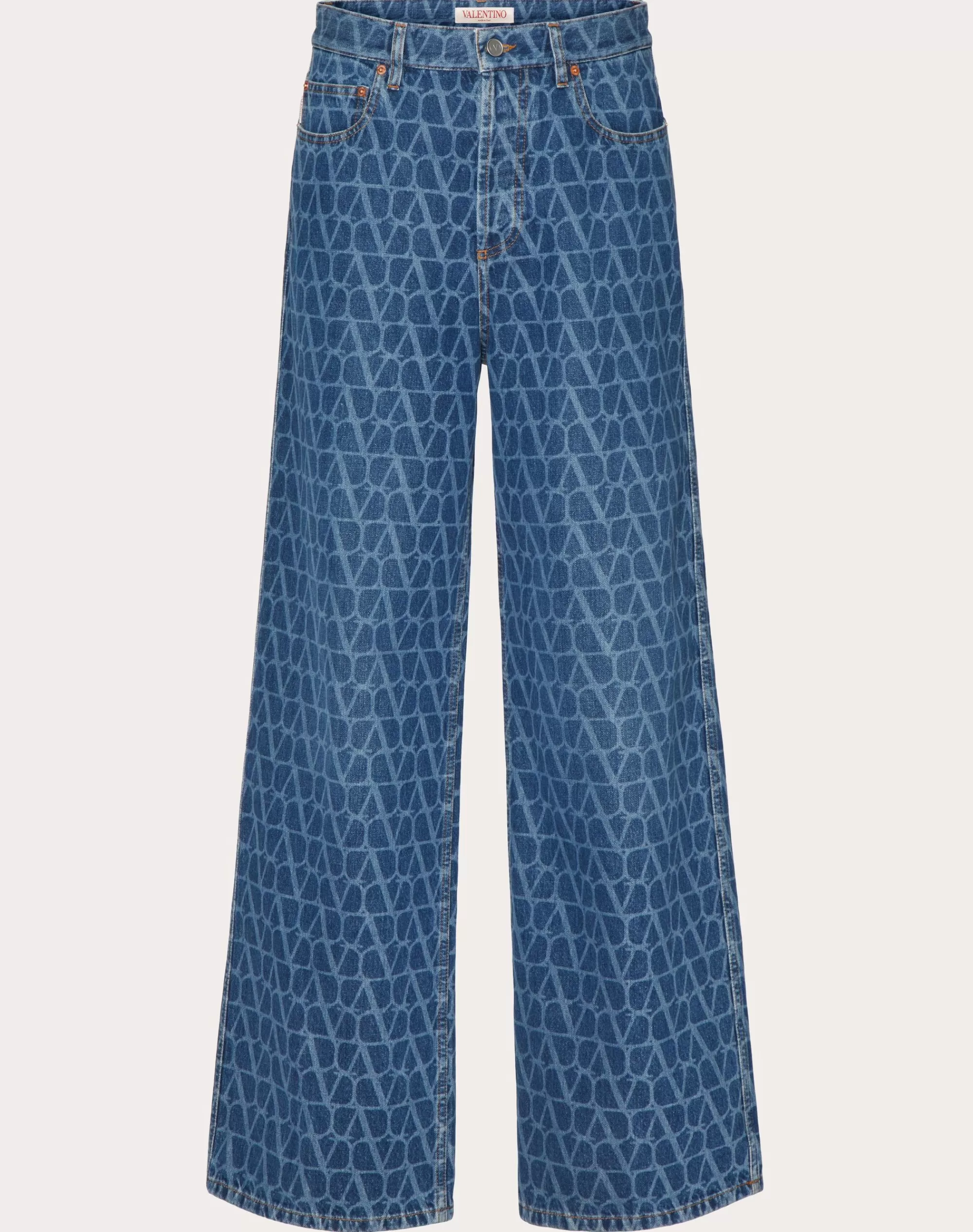 Valentino TOILE ICONOGRAPHE PATTERN PANTS Denim Best Sale