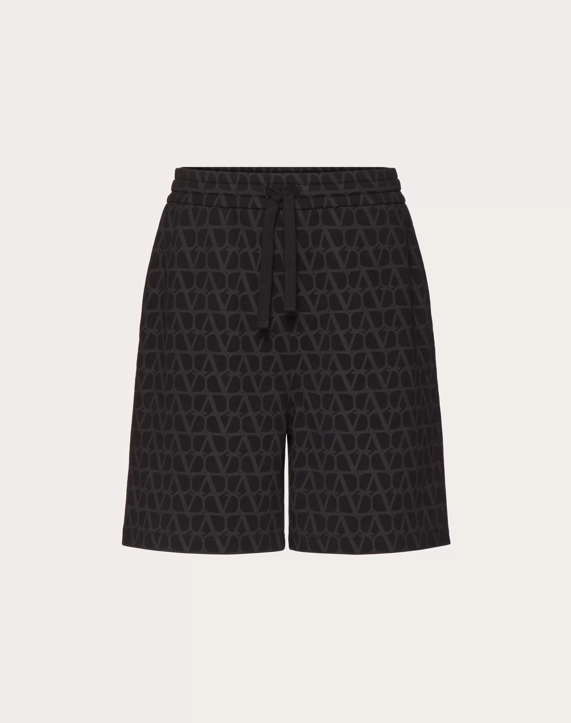 Valentino TOILE ICONOGRAPHE PRINT COTTON BERMUDA SHORTS Black Best Sale