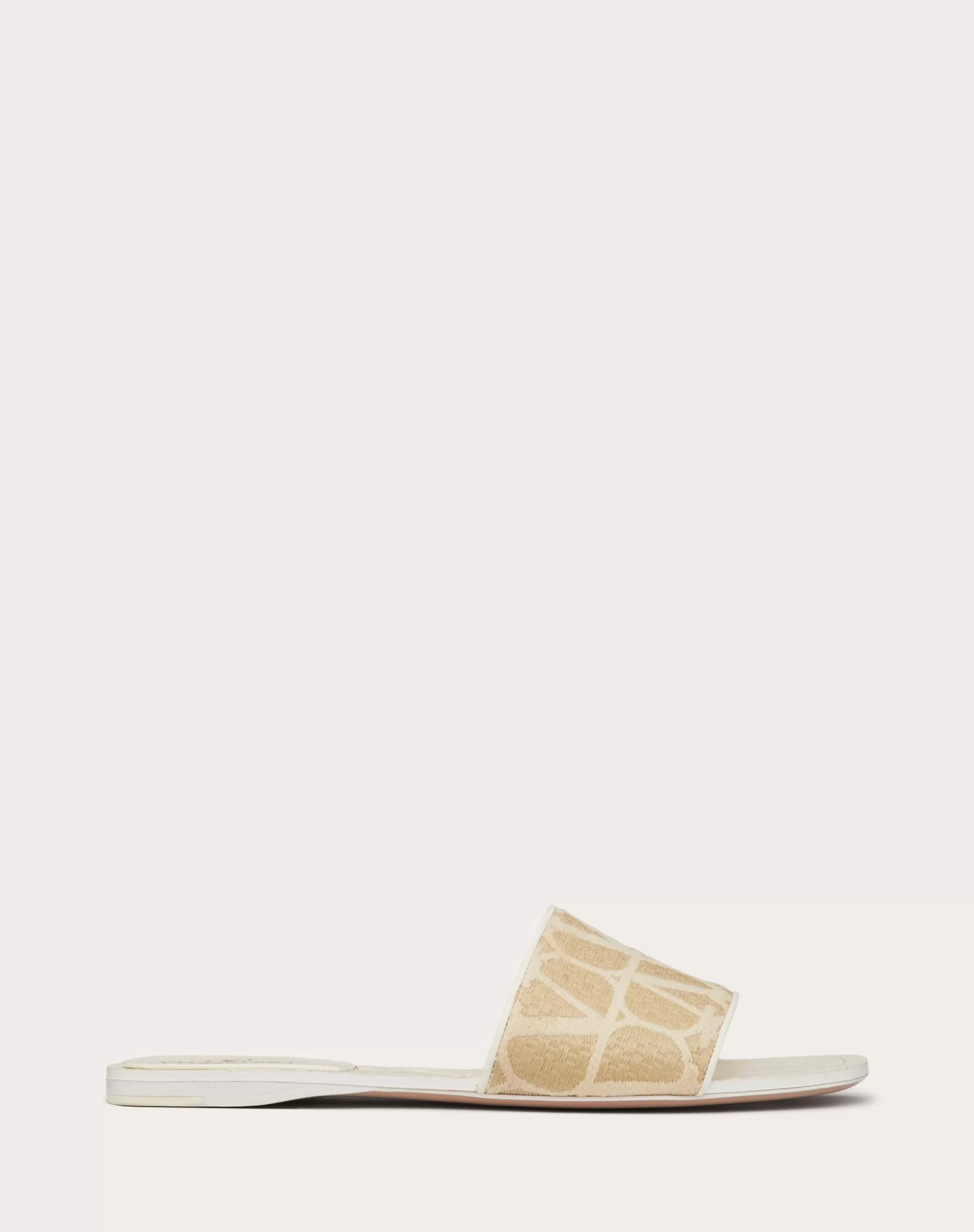 Valentino TOILE ICONOGRAPHE RAFFIA SLIDE SANDAL Natural/ivory Cheap