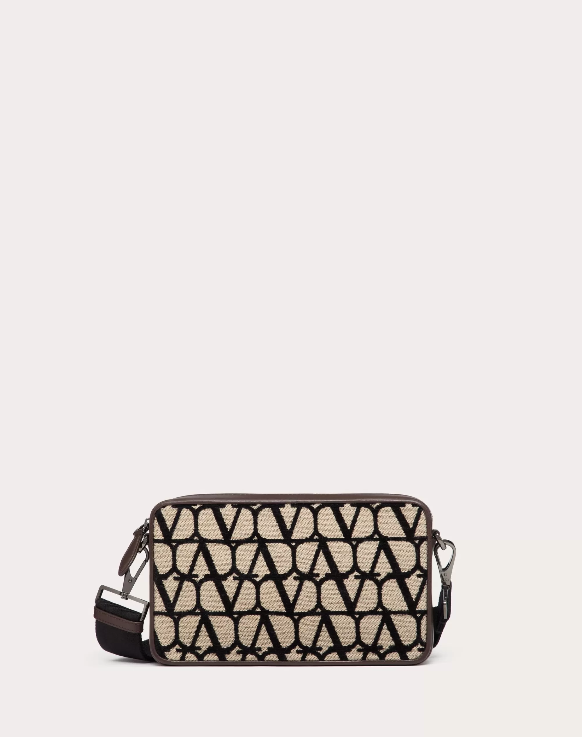 Valentino TOILE ICONOGRAPHE SHOULDER BAG WITH LEATHER DETAILS Beige/black Fashion