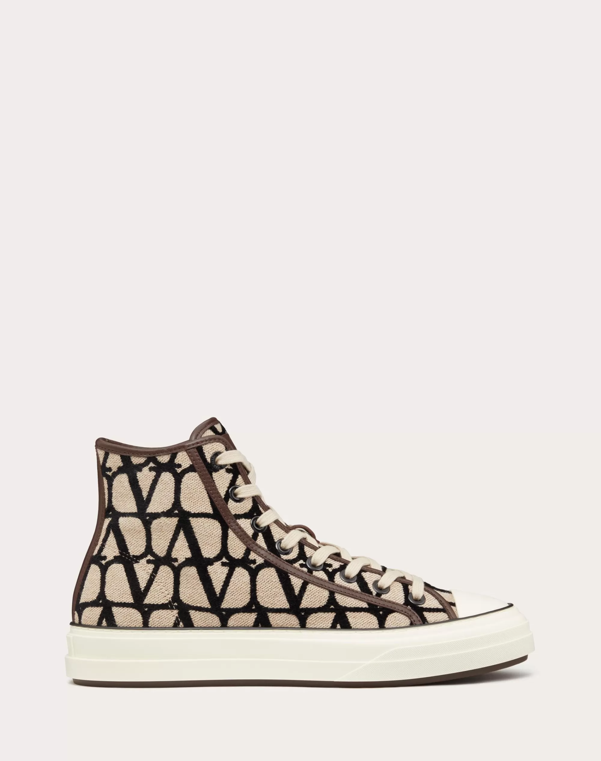 Valentino TOILE ICONOGRAPHE TOTALOOP HIGH-TOP SNEAKER Beige/black Outlet